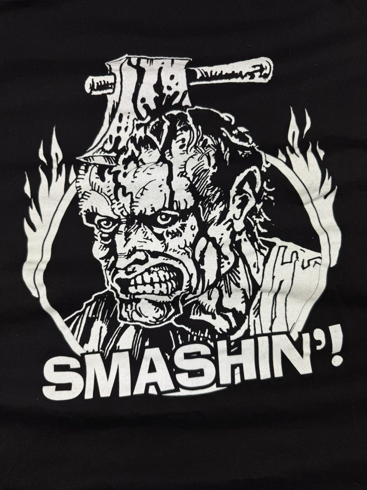 Band Tees × Vintage Vintage 90s Smashin zombie graphic tee glow in the dark Size US XL / EU 56 / 4 - 4 Thumbnail
