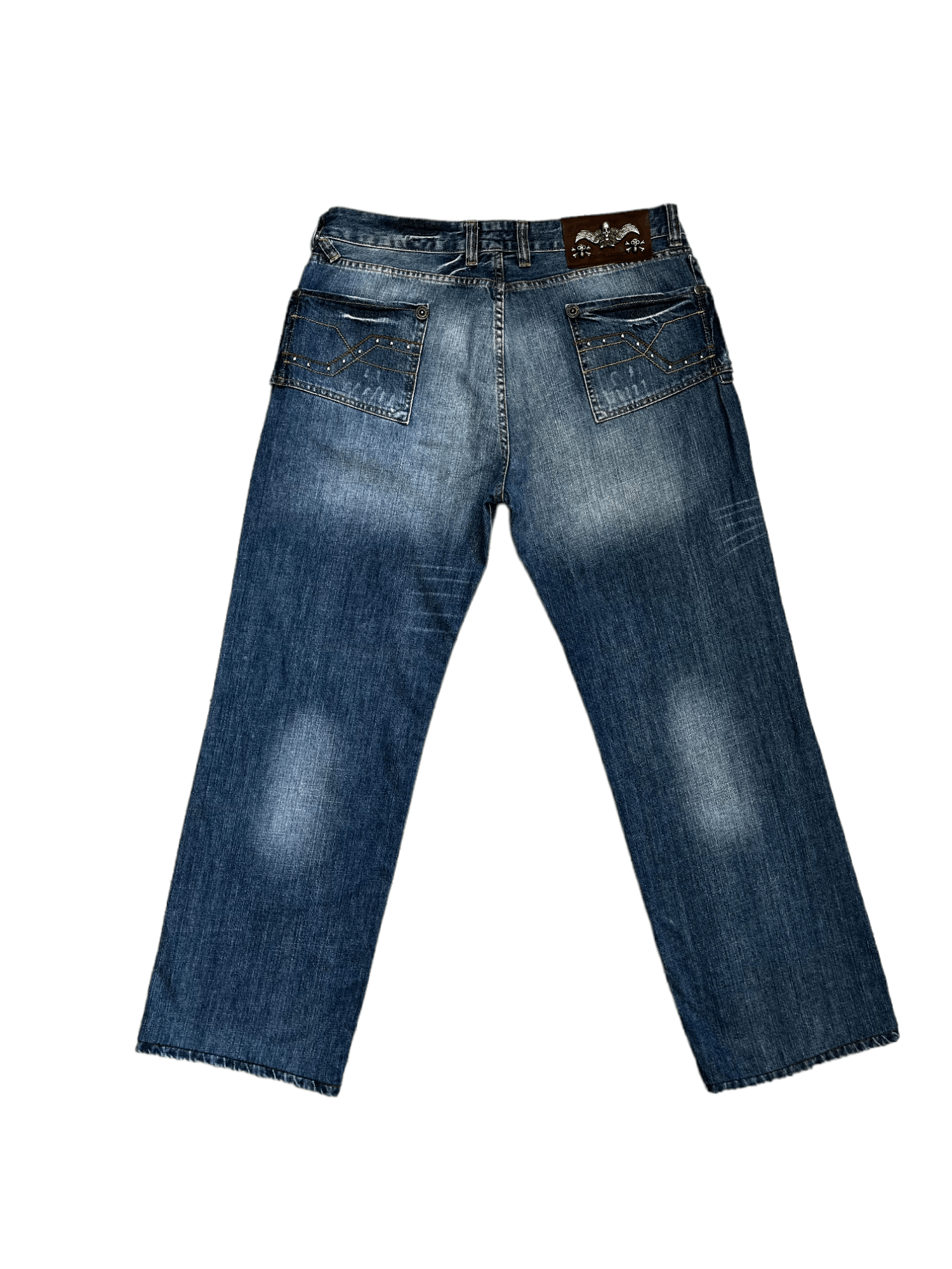 Dsquared2 💀 DSQUARED2 VINTAGE JEANS ITALY SKULL NAVY LUXURY Y2K DENIM Size US 38 / EU 54 - 9 Thumbnail