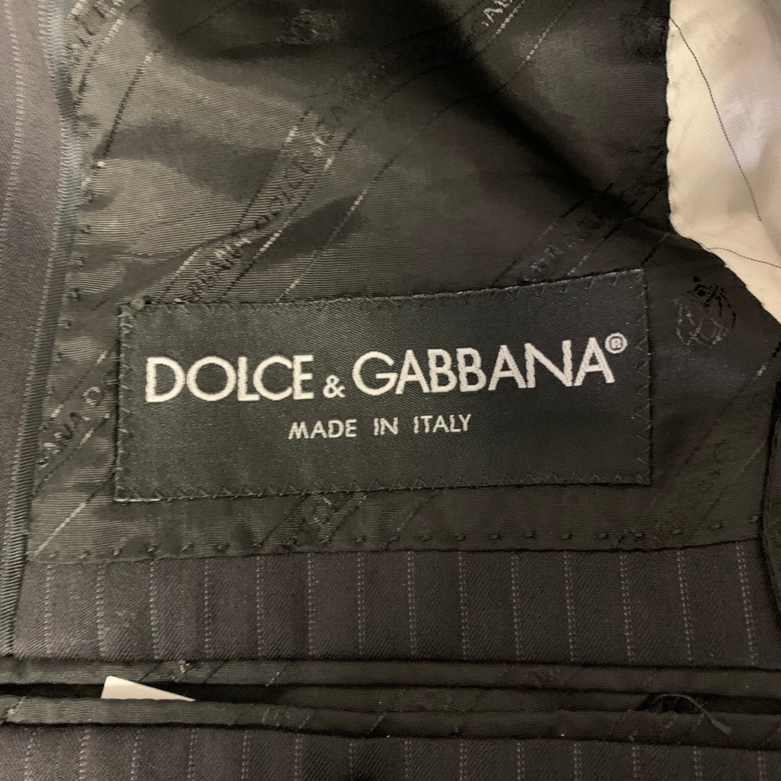 Dolce & Gabbana DOLCE & GABBANA Size 36 Black Pinstripe Wool Blend Jacket Size 36R - 5 Thumbnail