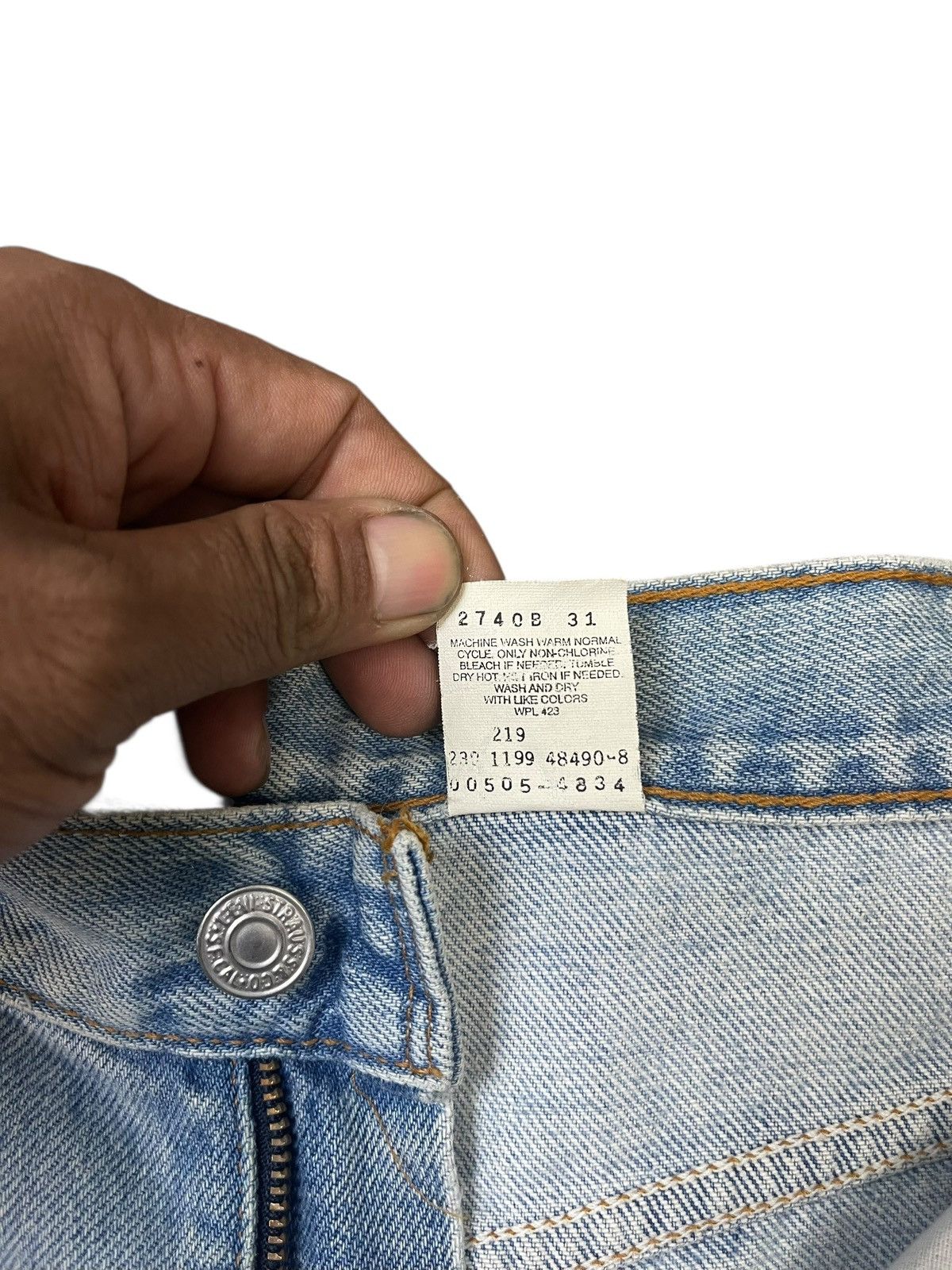 Levi's Vintage Levi’s 505 Regular Fit Straight Leg Jeans Size US 33 - 7 Thumbnail