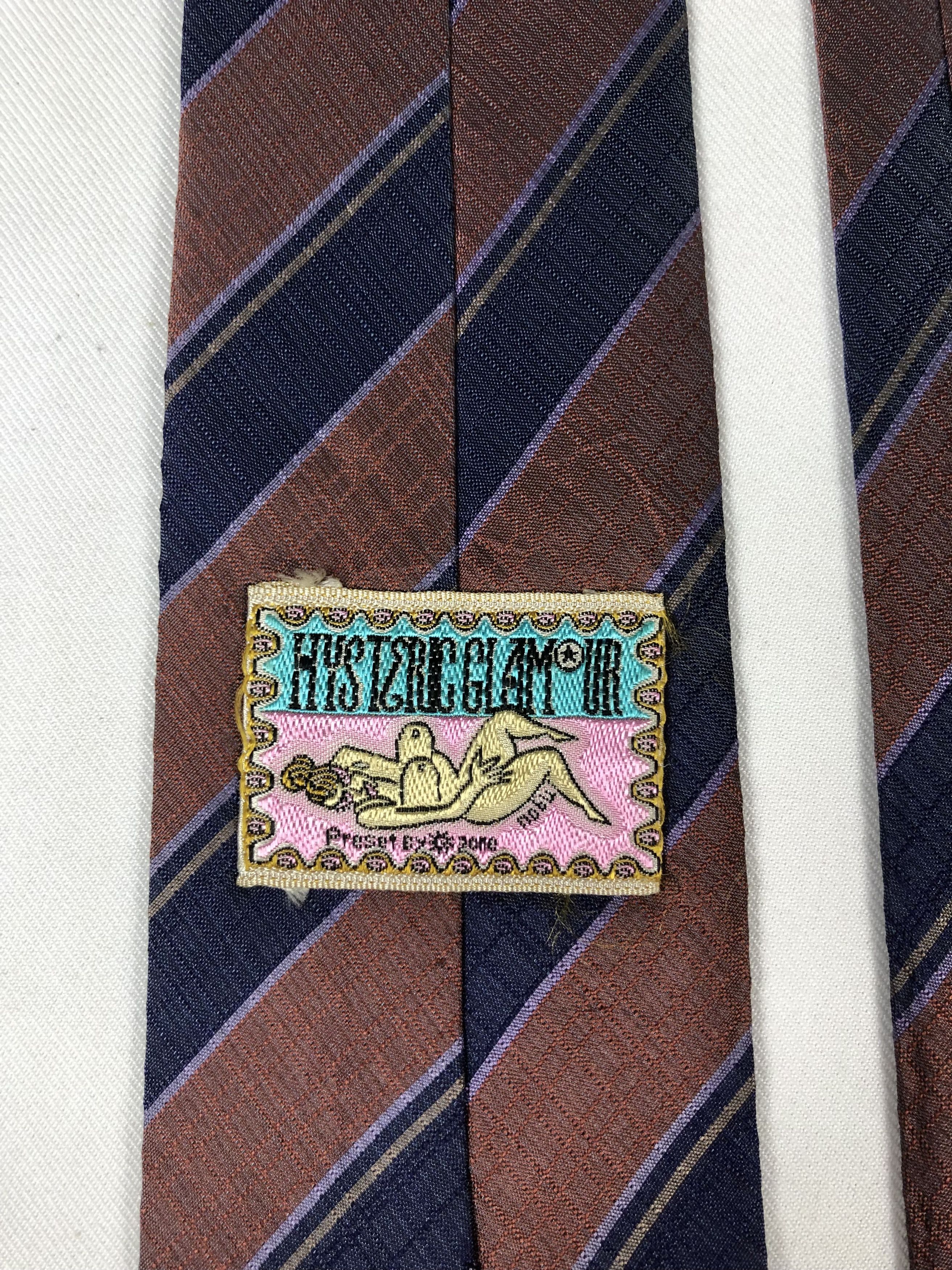 Hysteric Glamour Very Rare Vintage Hysteric Glamour Japan Stripes Silk Tie Size ONE SIZE - 7 Thumbnail