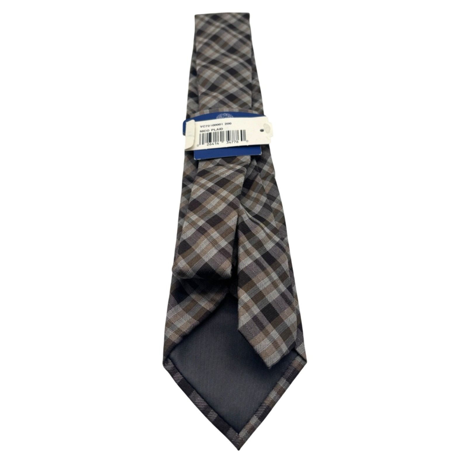 Vince Camuto Vince Camuto Nico Plaid Wool Blend Necktie, OS Size ONE SIZE - 3 Thumbnail