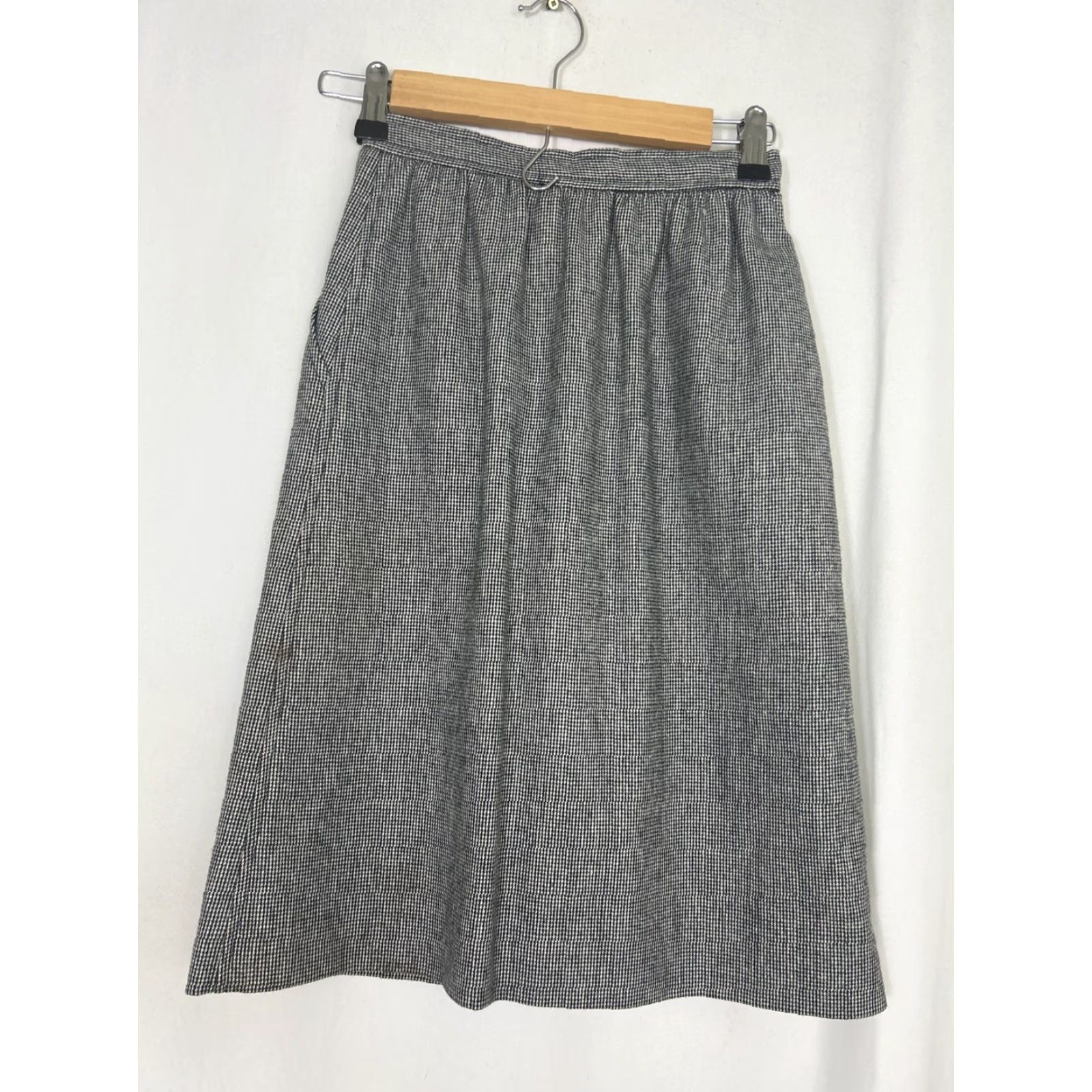 Evan Picone VINTAGE Evan Picone Skirt Wool Black White Plaid Knee Length Womens Size 4 Size 27" / US 4 / IT 40 - 6 Thumbnail