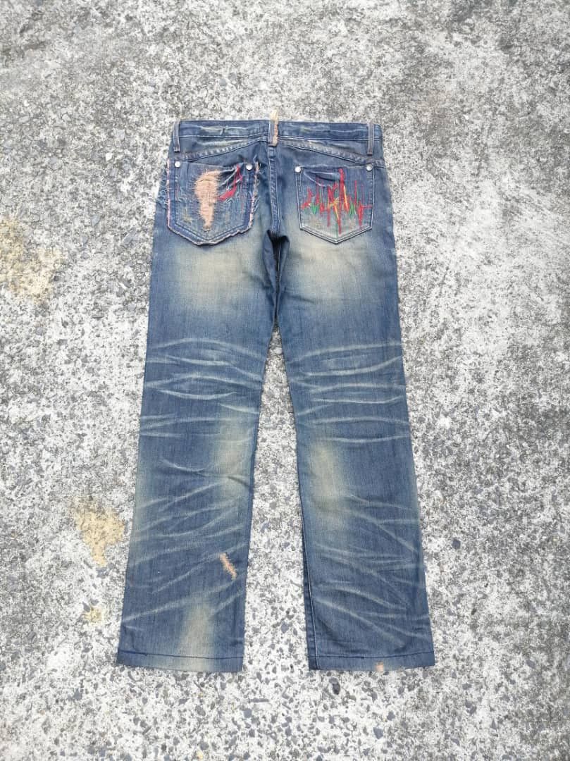 Other H Girl Nice Design Distressed Denim Size 32" / US 10 / IT 46 - 2 Thumbnail