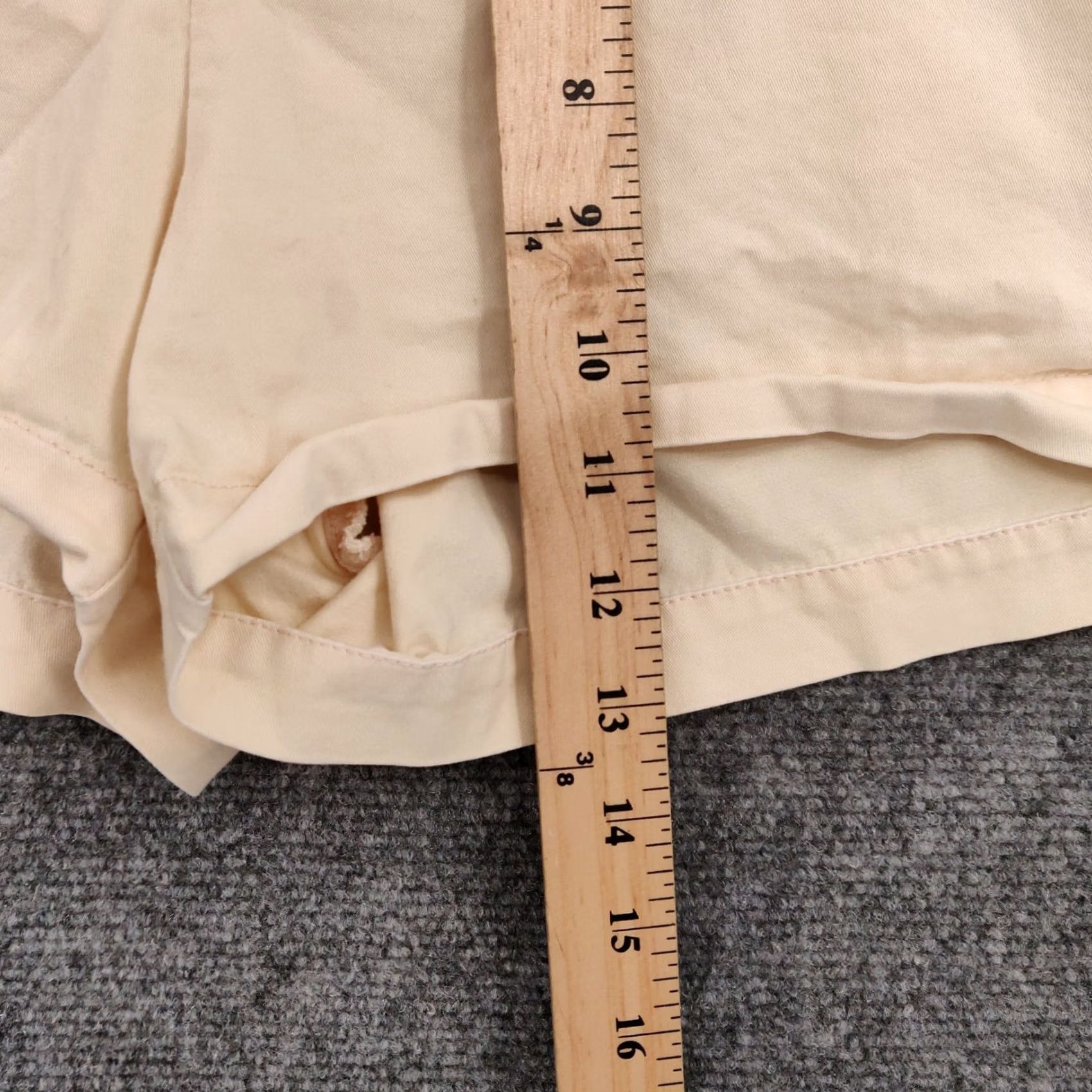 Gap Gap Womens Shorts Beige Hot Pants Flat Front Cotton Blend Pockets Size 4 Size 24" / US 00 / IT 34 - 6 Thumbnail