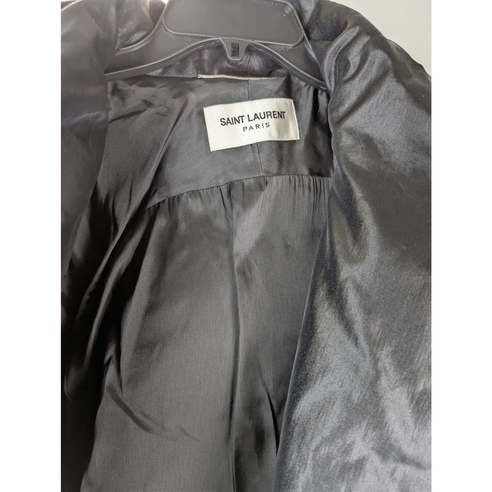 Saint Laurent Paris o1rshd1 Canvas Tech Maxi Coat in Black Size US L / EU 52-54 / 3 - 14 Thumbnail
