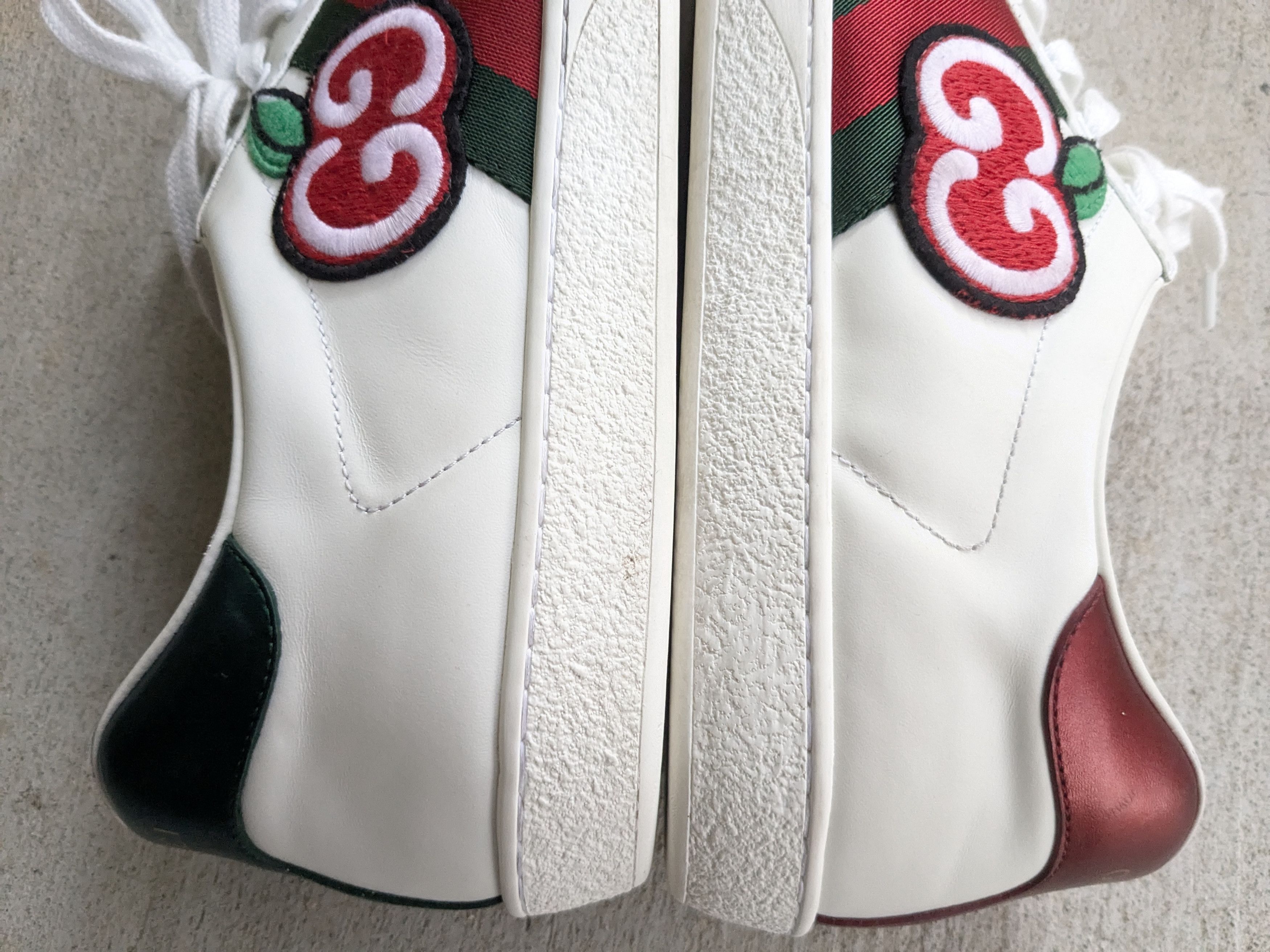 Gucci Gucci Ace Cherry Sneakers 13.5 Leather Low Tops Size US 13 / EU 46 - 10 Thumbnail