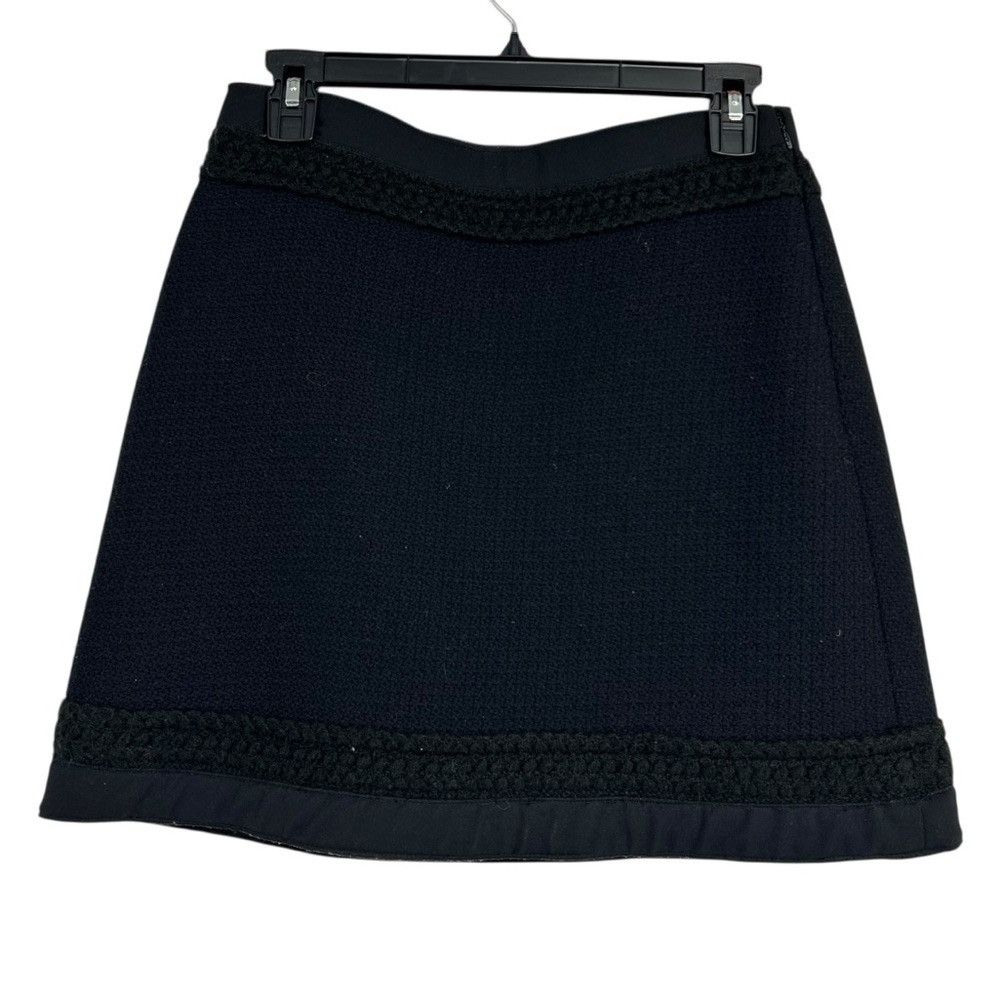Other Pink Tartan Wool Blend Mini Skirt Black Textured A-Line Size 26" / US 2 / IT 38 - 6 Thumbnail