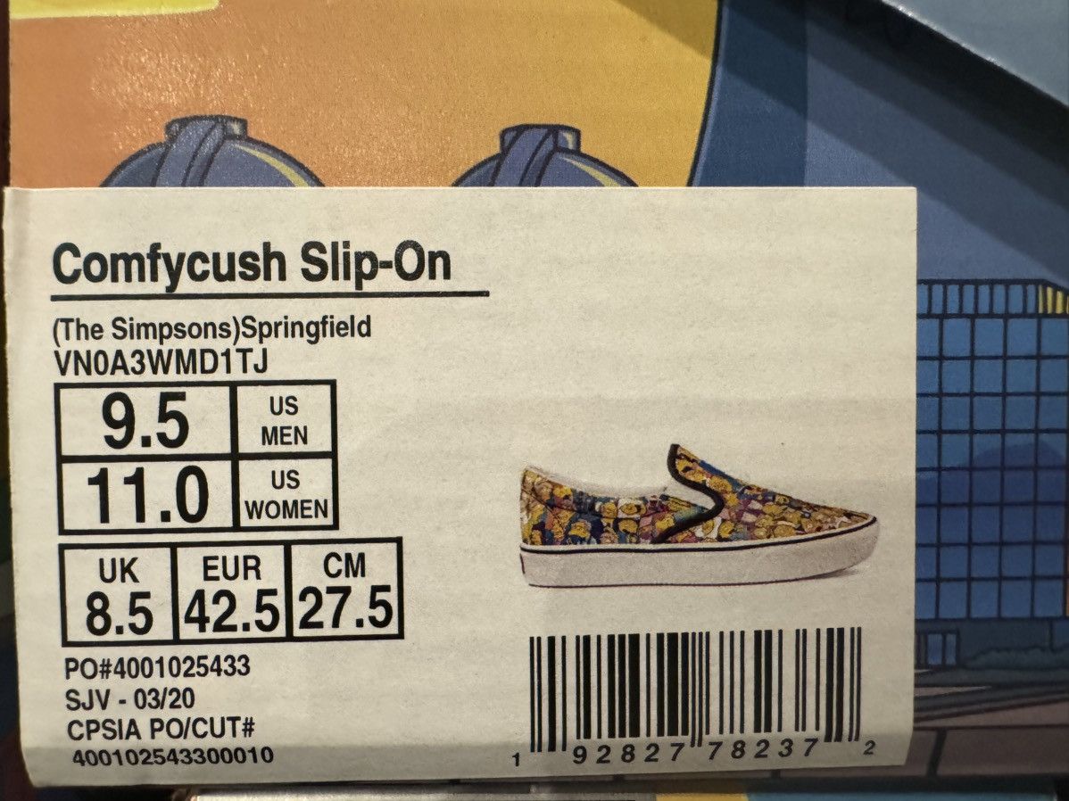 The Simpsons × Vans Size US 9.5 Vans Slip Ons The Simpsons Collage Comfycush Size US 9.5 / EU 42-43 - 7 Thumbnail