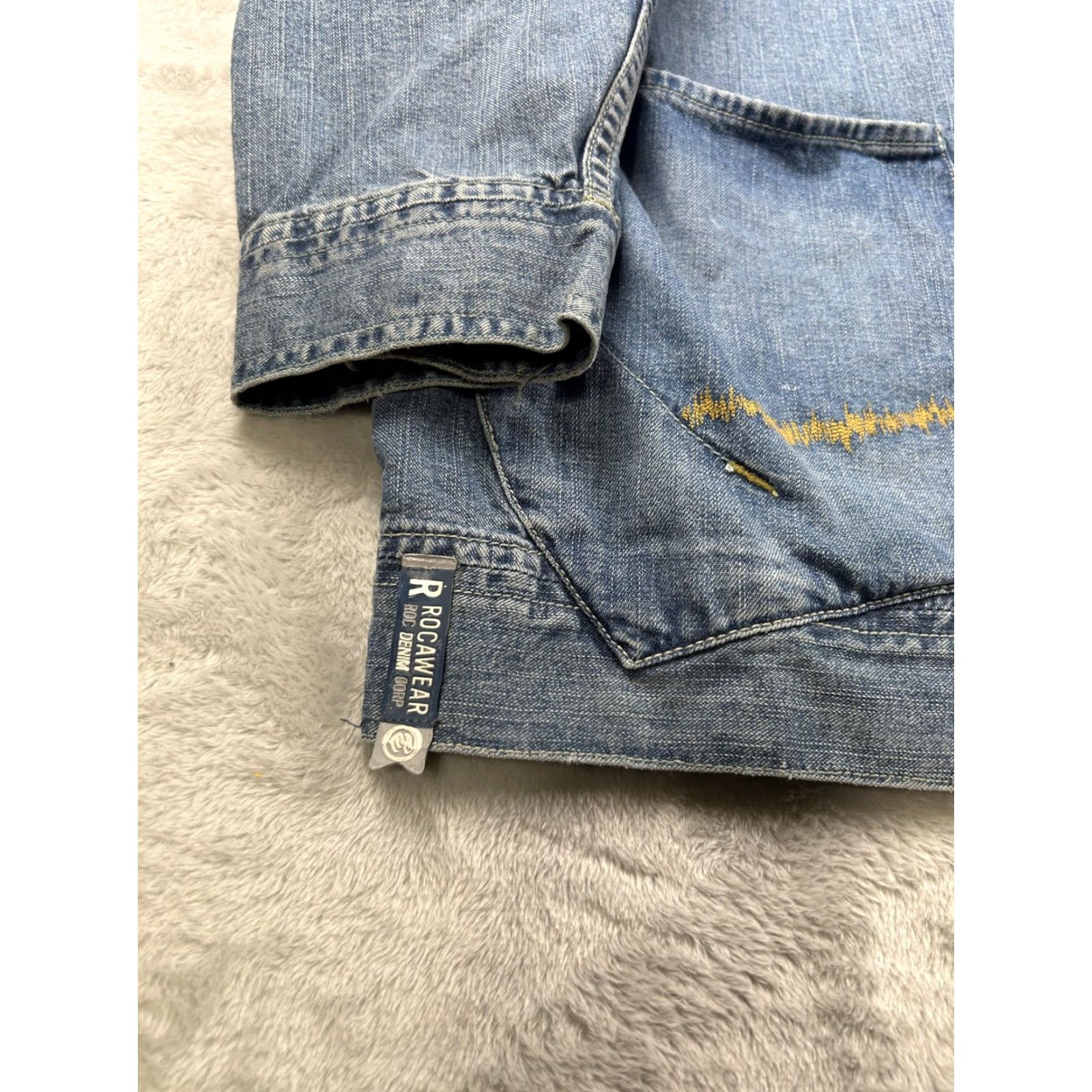 Rocawear VINTAGE Rocawear Jacket Mens 3XL Blue Denim Y2K Chore Coat Denim Skater 00s Size US XXL / EU 58 / 5 - 5 Thumbnail
