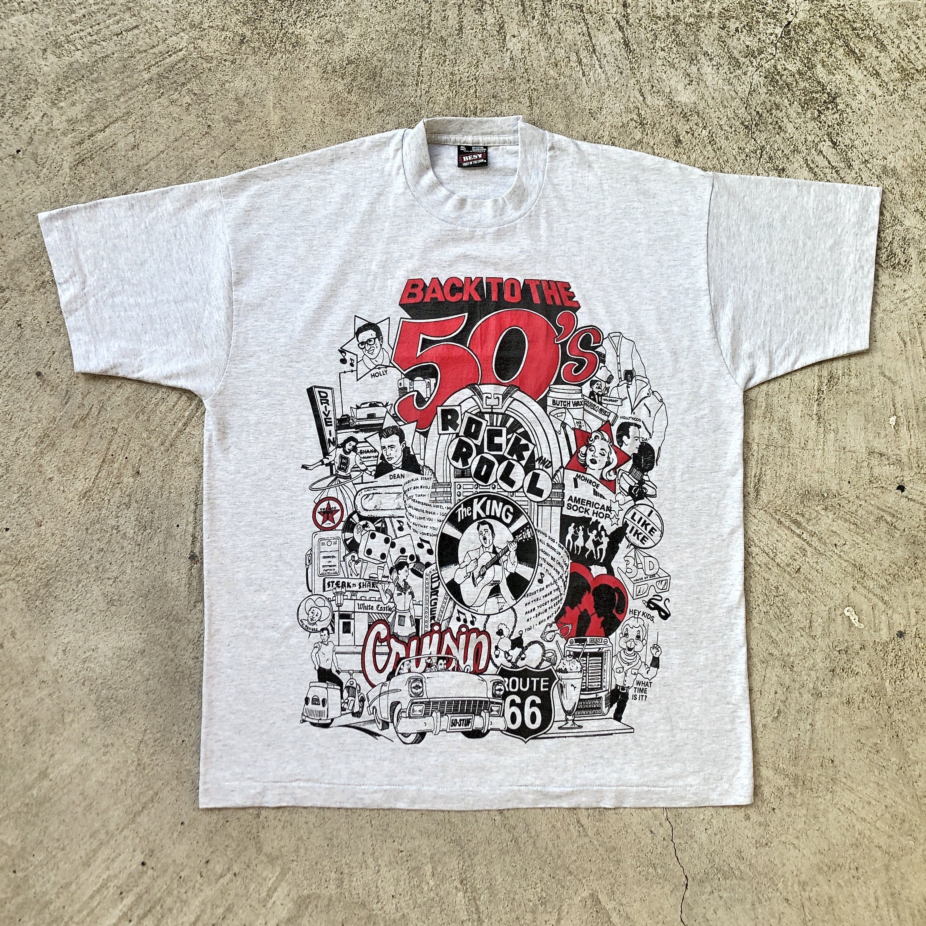 Vintage Vintage 80~90s Back to the 50s Rock & Roll tees XL Size US XL / EU 56 / 4 - 1 Thumbnail