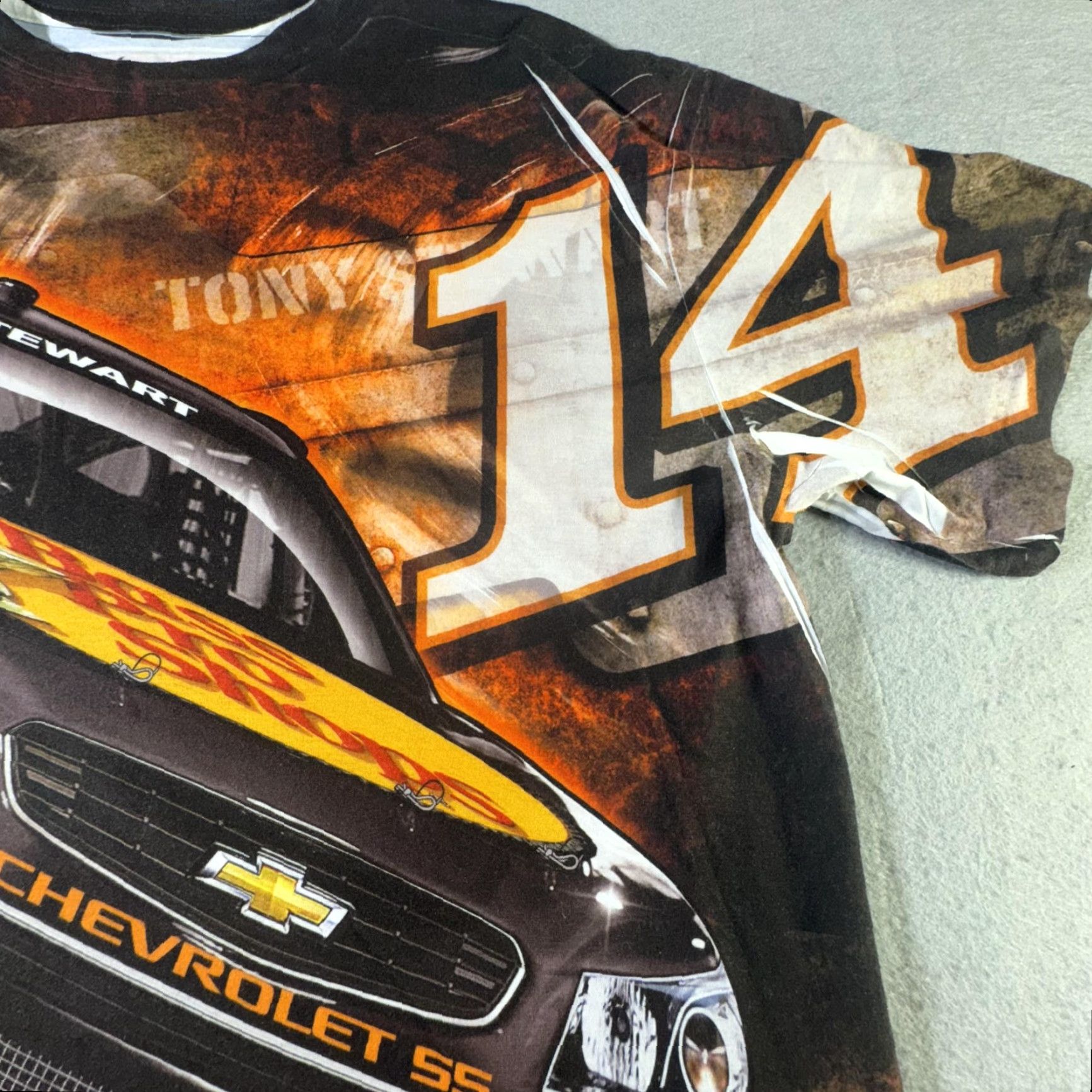 Chase Authentics Chase Authentics Tony Stewart Shirt Mens XL NASCAR 14 Chevrolet SS Racing AOP Size US XL / EU 56 / 4 - 3 Thumbnail