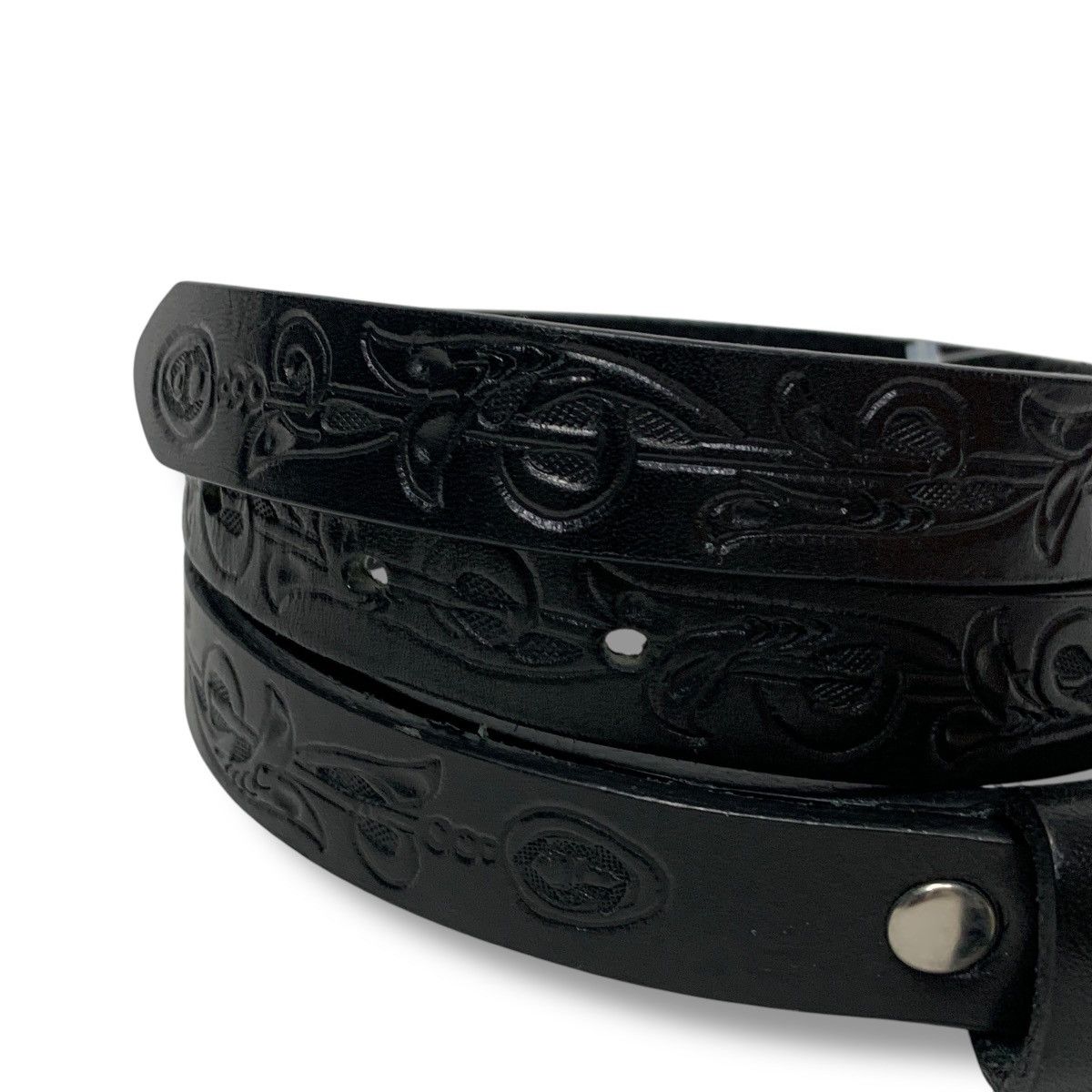 Needles NEEDLES EMBOSSED LEATHER BELT Size 34 - 3 Thumbnail
