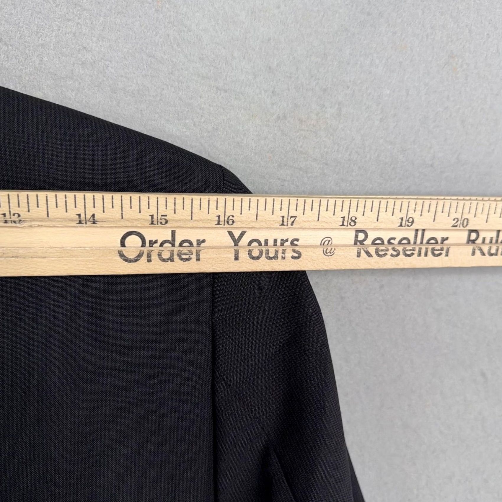 Zanella Zanella Pant Suit Womens 6 Black Wool Two Button Blazer Pants Italy Career Suit Set Women Size 28" / US 6 / IT 42 - 7 Thumbnail