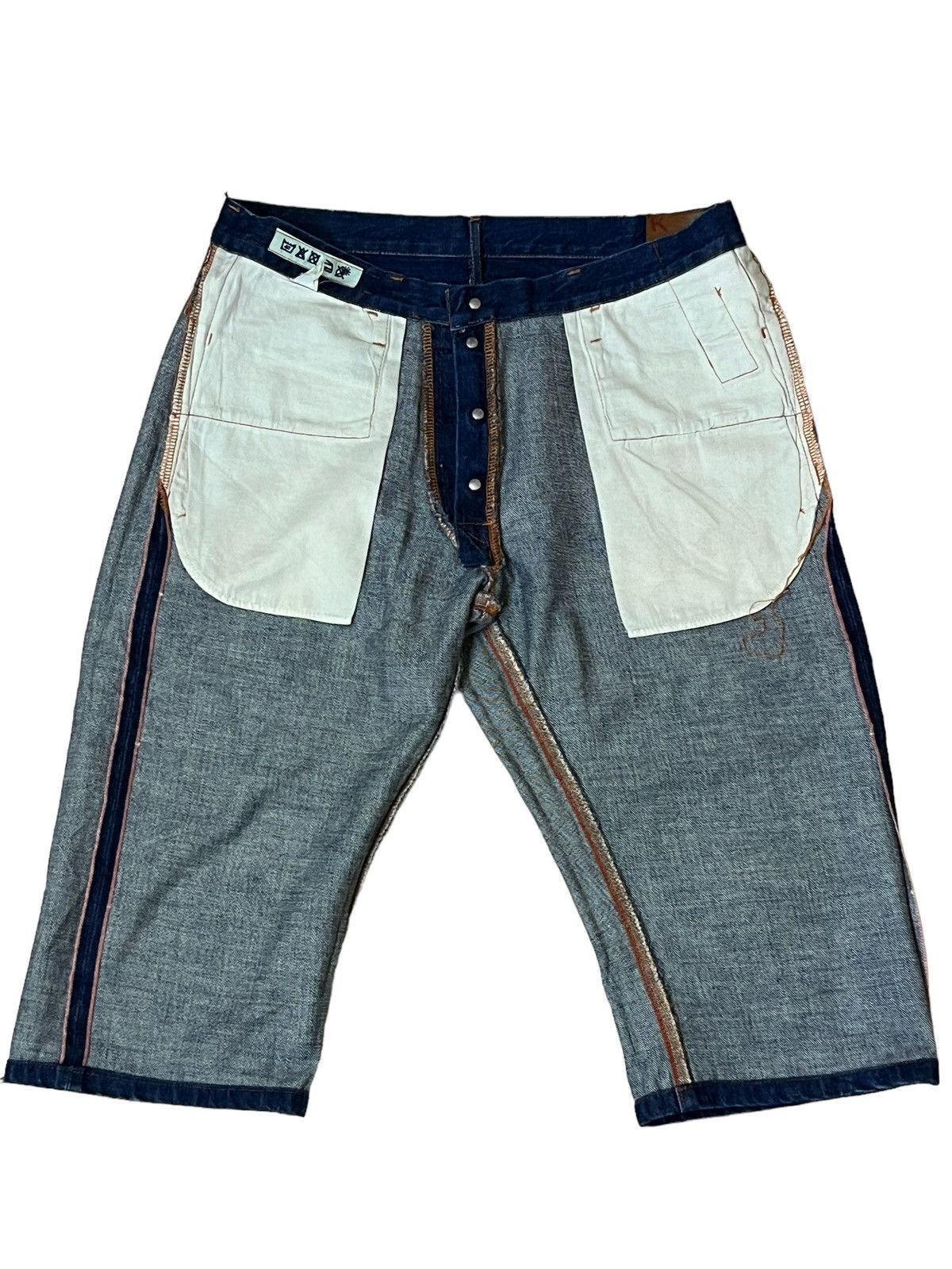 Japanese Brand NICE🔥KATOTOOL PROJECT BY HIROSHI KATO SELVEDGE SHORT JEANS Size US 32 / EU 48 - 3 Thumbnail
