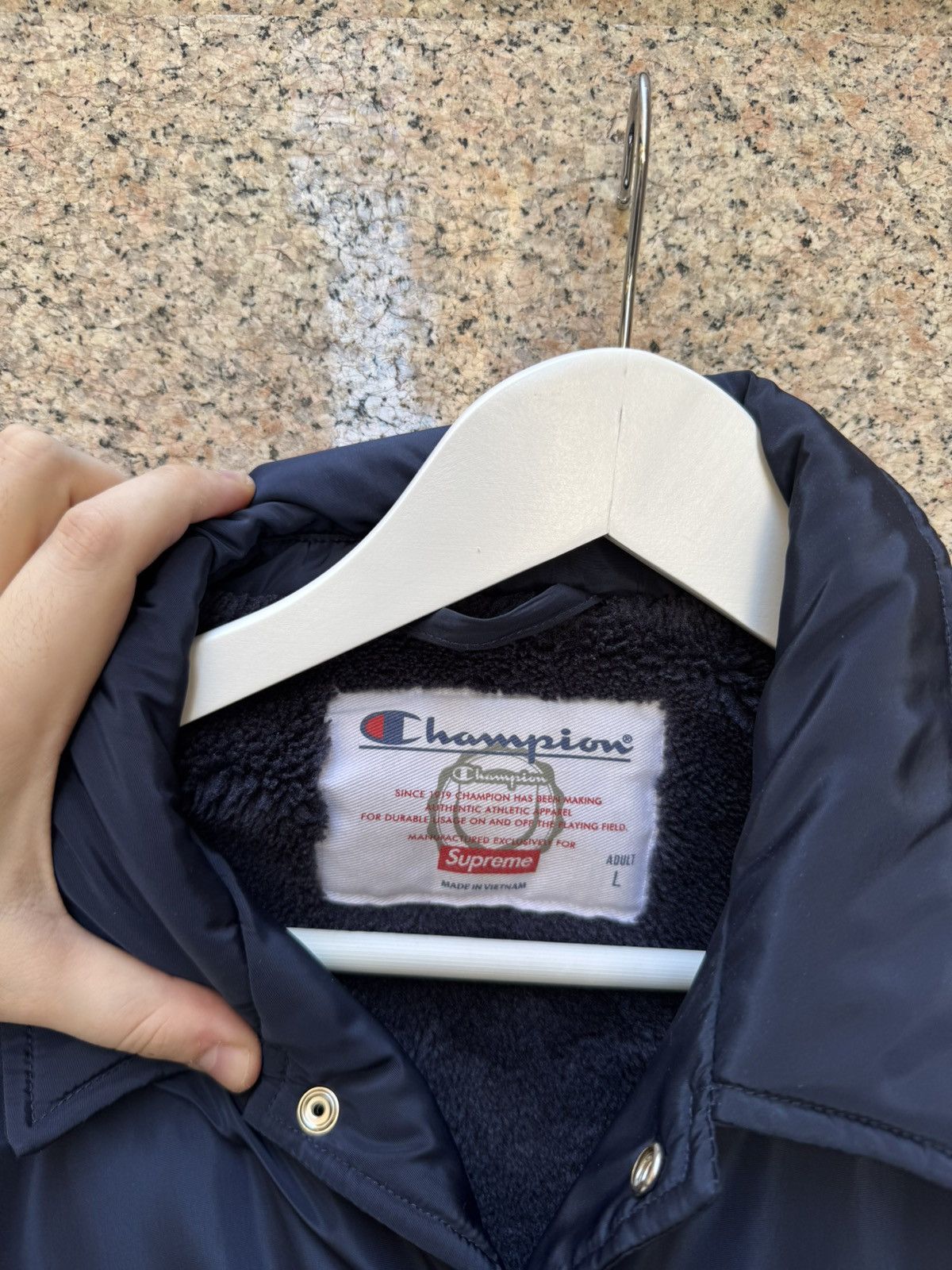 Champion × Supreme Supreme X Champion jacket navy L Size US L / EU 52-54 / 3 - 5 Thumbnail
