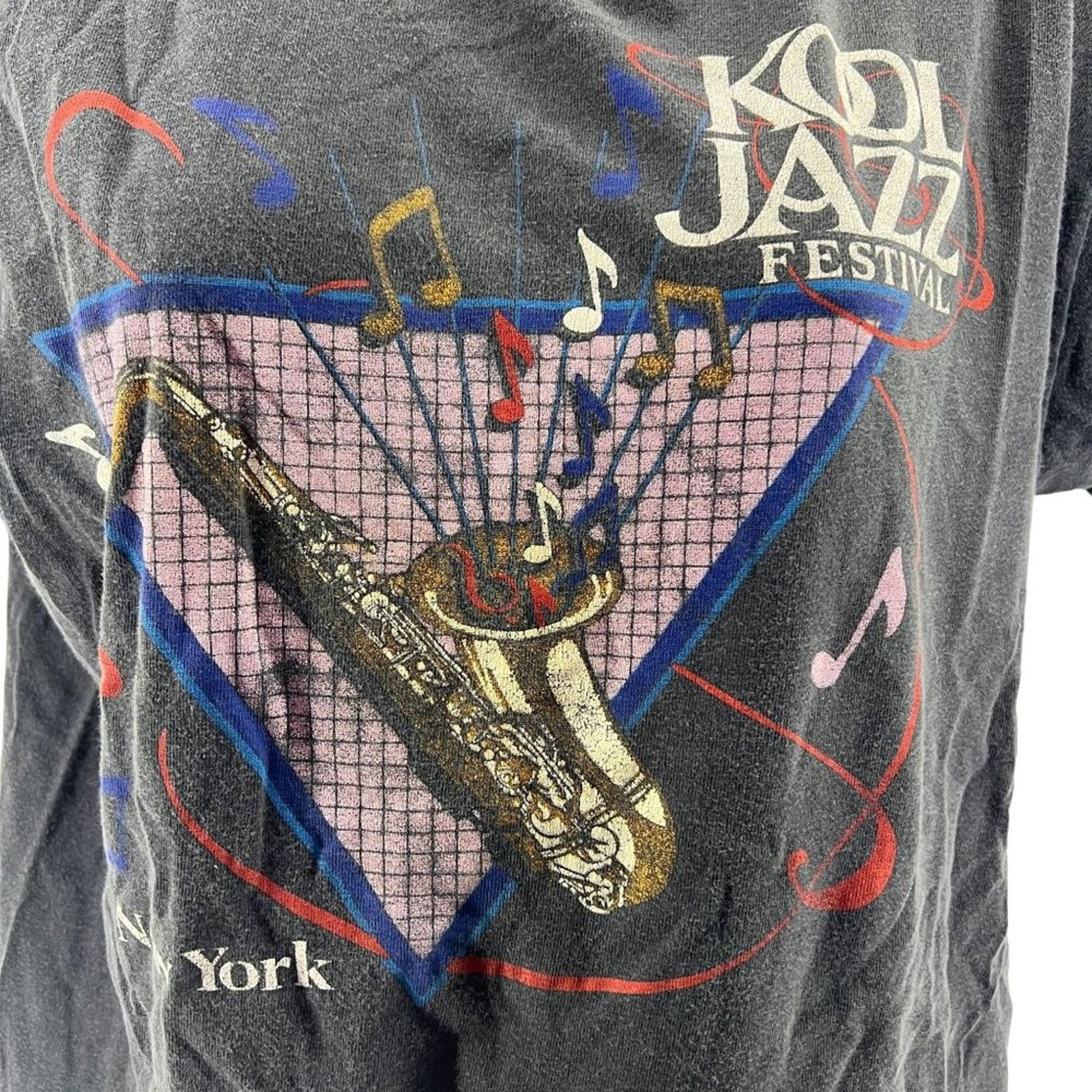 Vintage Vintage Kool Jazz Festival New York Crewneck Tee Grey Medium Size US M / EU 48-50 / 2 - 2 Thumbnail