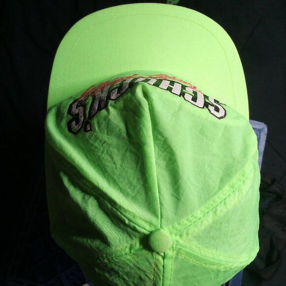 Vintage Vintage Schuck's Racing Team Neon Snap Back Hat Nylon Size ONE SIZE - 6 Thumbnail