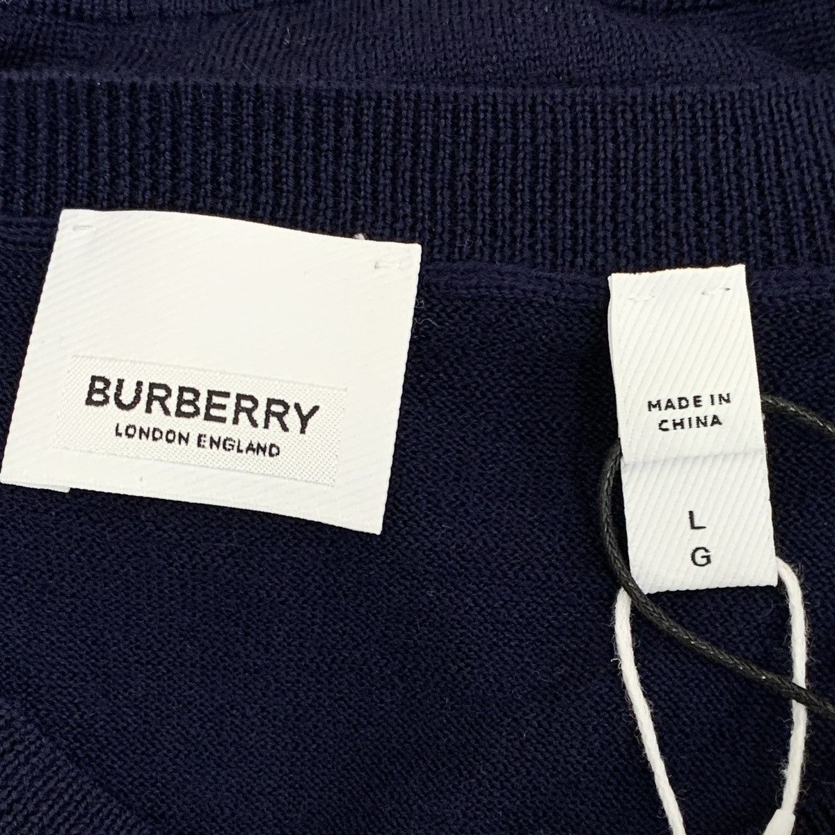 Burberry Burberry Plaid Spliced Wool Long Sleeve Knit Sweater K26WX Size US L / EU 52-54 / 3 - 6 Thumbnail