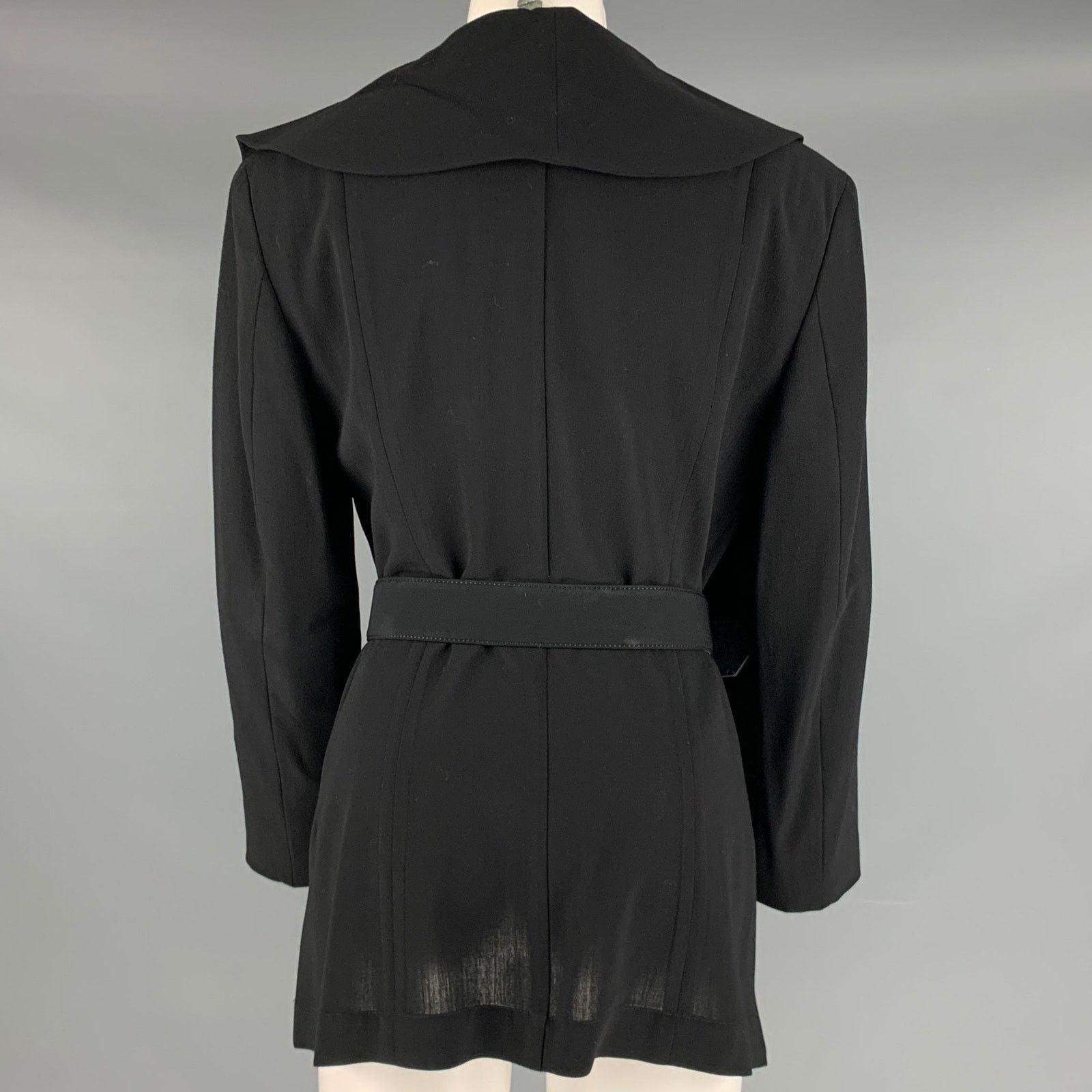 Comme des Garcons COMME des GARCONS Size S Black Wool Open Front Jacket Size S / US 4 / IT 40 - 4 Thumbnail