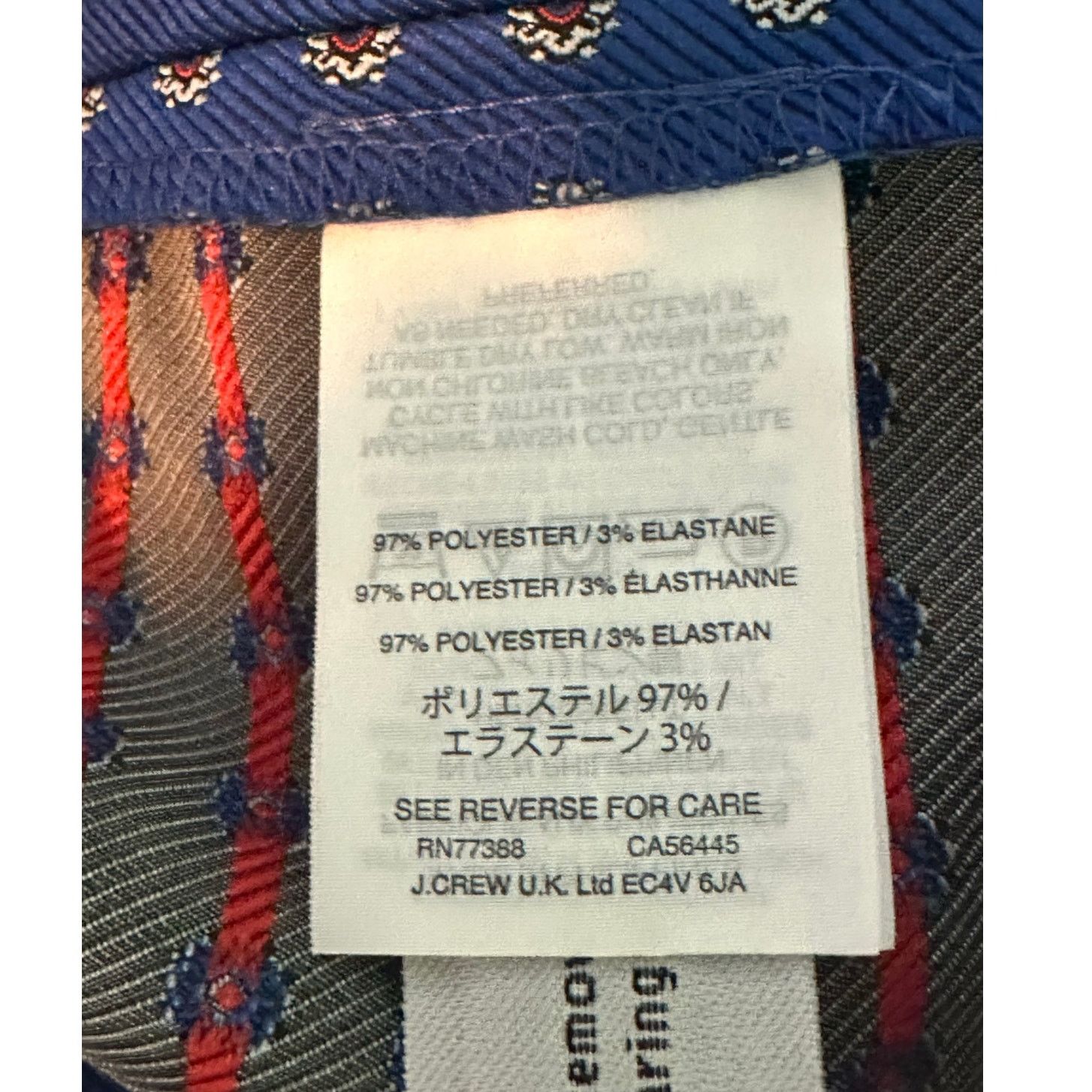 J.Crew J.Crew blue red floral dots dressy pants size small Size 28" / US 6 / IT 42 - 3 Thumbnail
