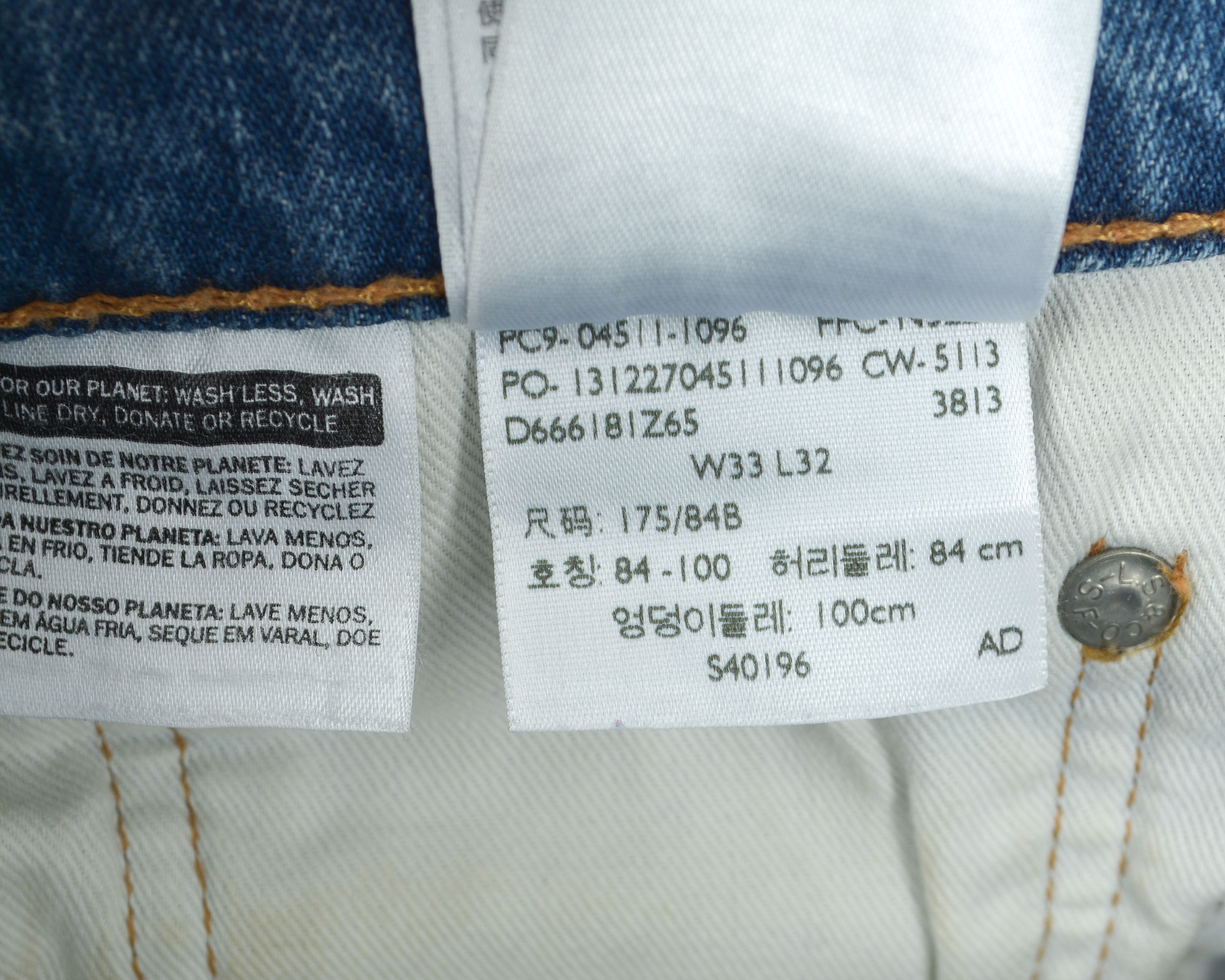 Levi's 511 W33 L32 Jeans Slim Denim Pants Trousers Straight Blue Size US 33 - 7 Thumbnail