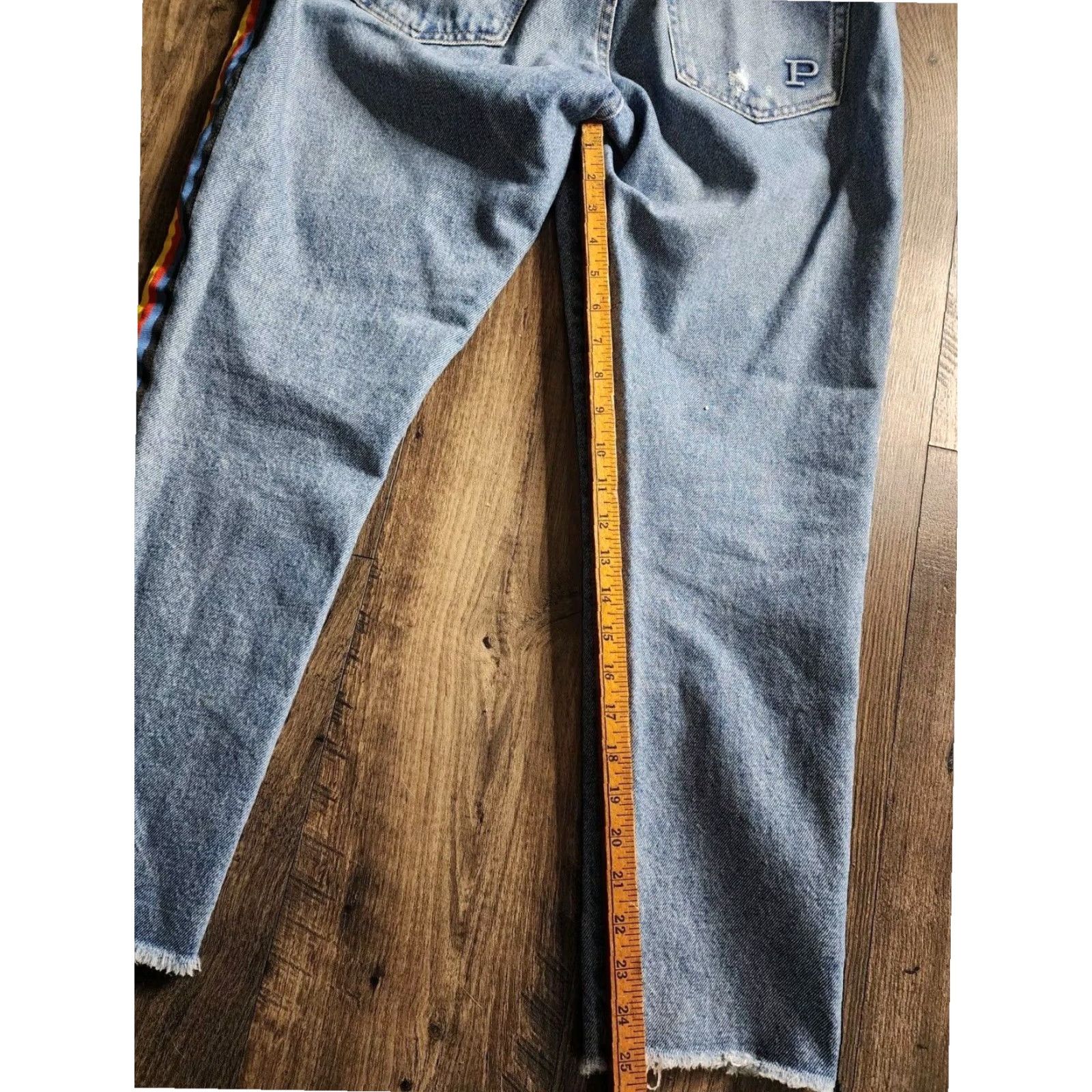 Ralph Lauren VINTAGE Womens Ralph Lauren Jeans Boyfriend Style Regular Blue Cotton Denim W29 L25 Rainbow Theme Size 29" - 4 Thumbnail