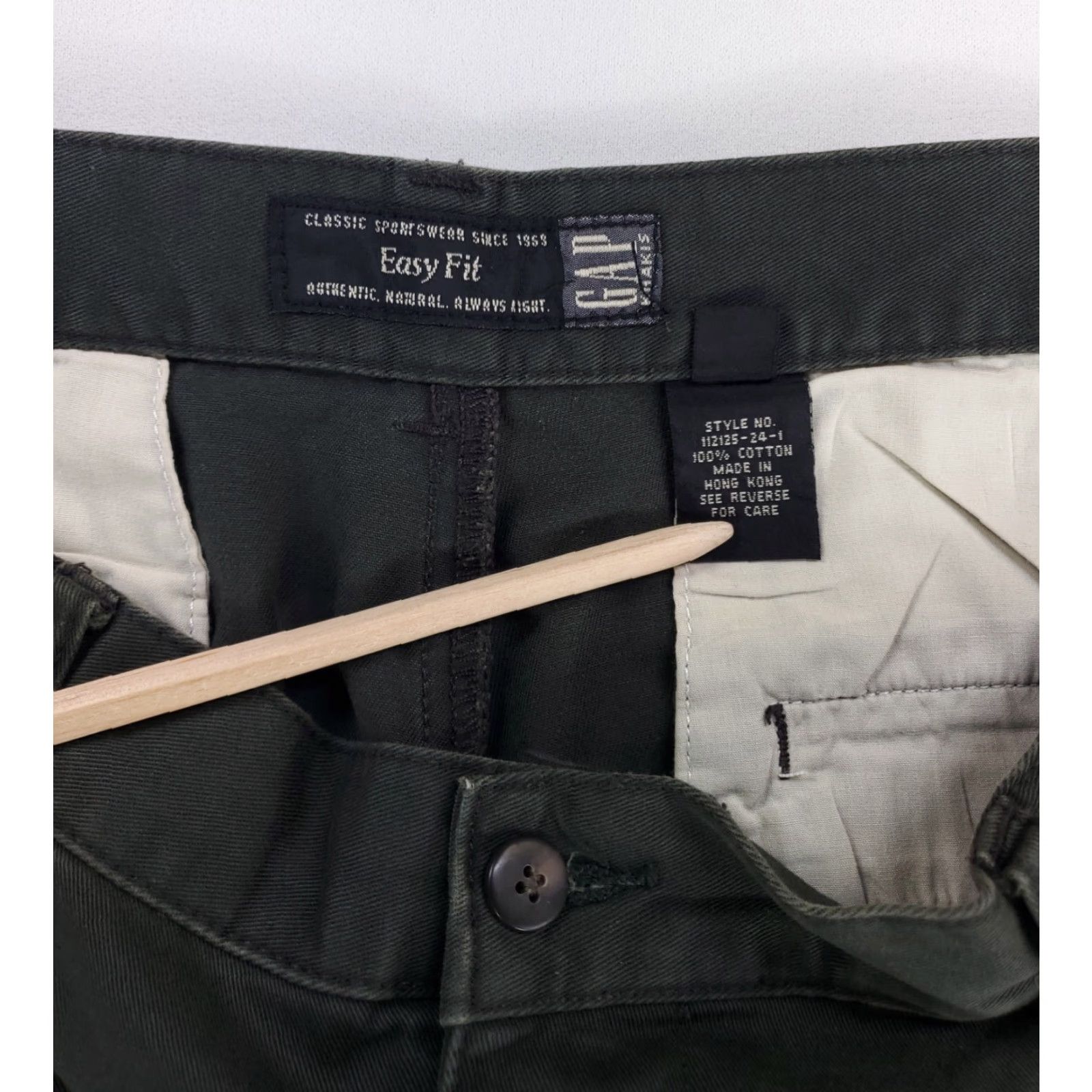 Gap VINTAGE GAP VTG 90s Easy Fit Khakis Pants Green Pleated Mens 36 x 30 36 x 29 Inseam 29 Khakis Mens Green Size US 36 / EU 52 - 4 Thumbnail