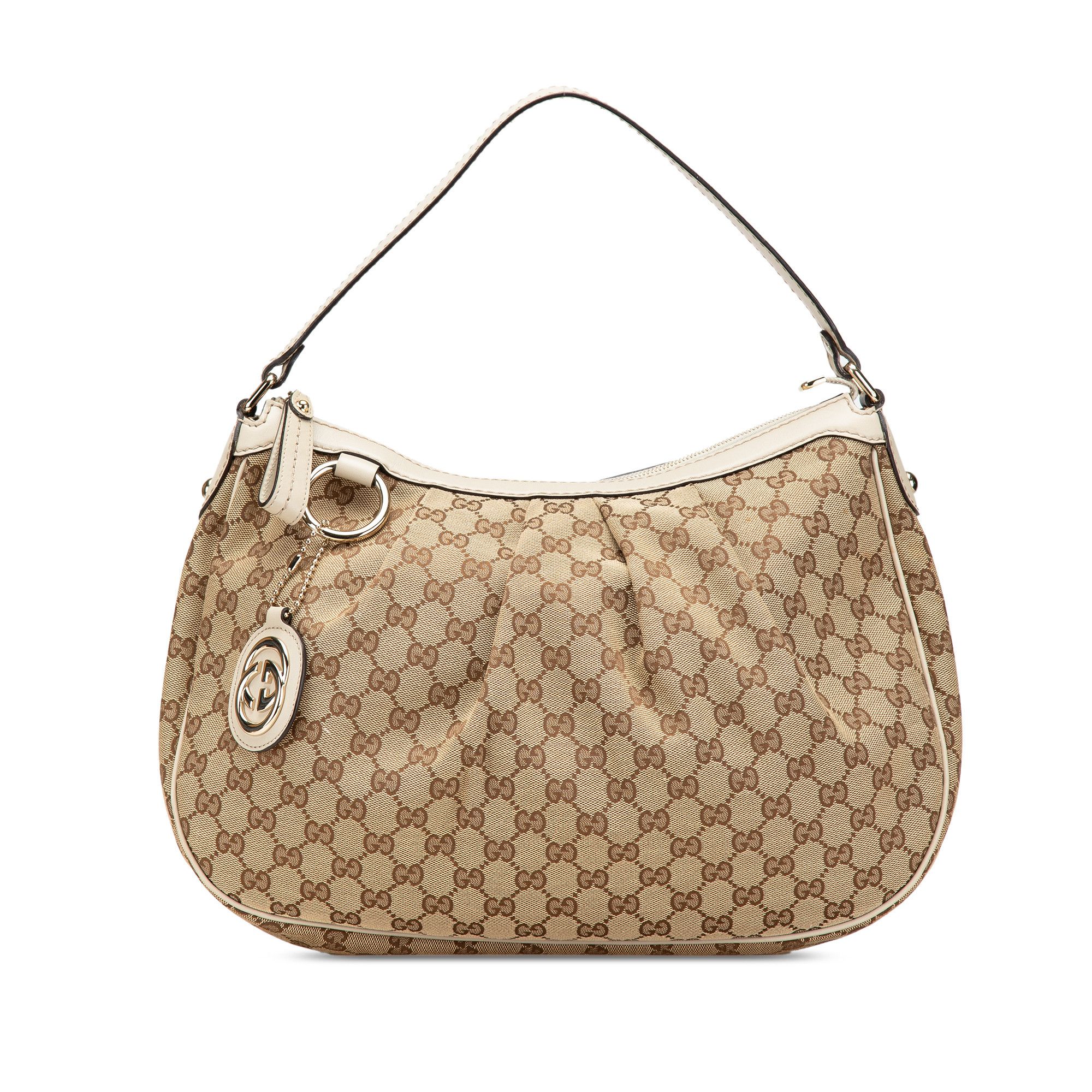 Gucci Medium GG Canvas Sukey Shoulder Bag in Brown, Women's