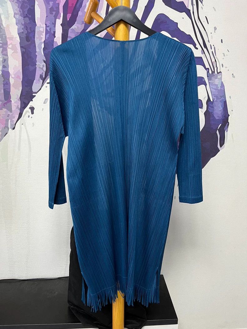 Issey Miyake issey miyake size:2 A long blue cardigan Size XXS / US 00 / IT 34 - 2 Thumbnail