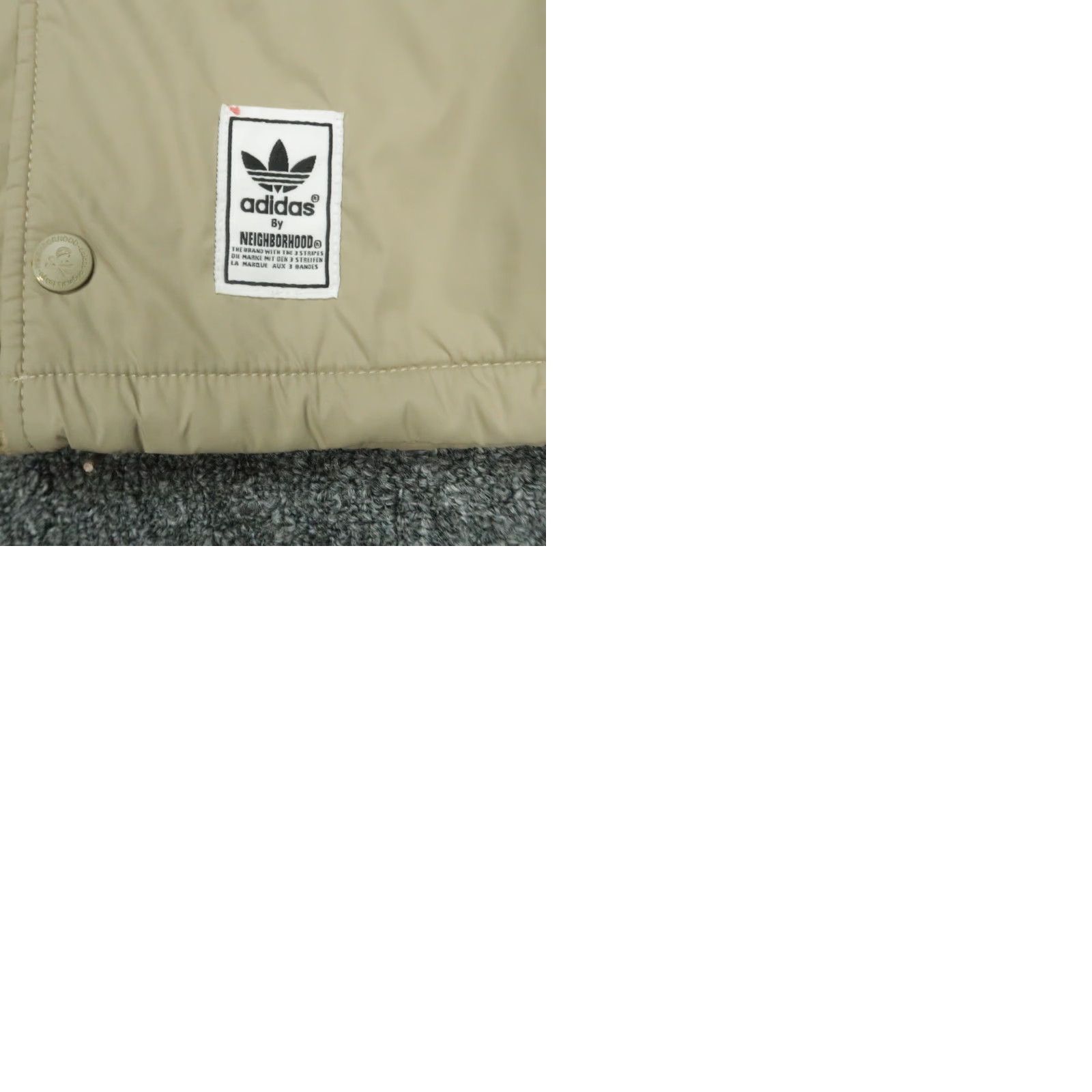 Adidas Adidas x Neighborhood Jacket Mens M Brown Tan Snap Originals Tokyo Windbreaker Regular Zip Pockets All Seasons Nylon Beige 90s Mens Size US M / EU 48-50 / 2 - 9 Thumbnail