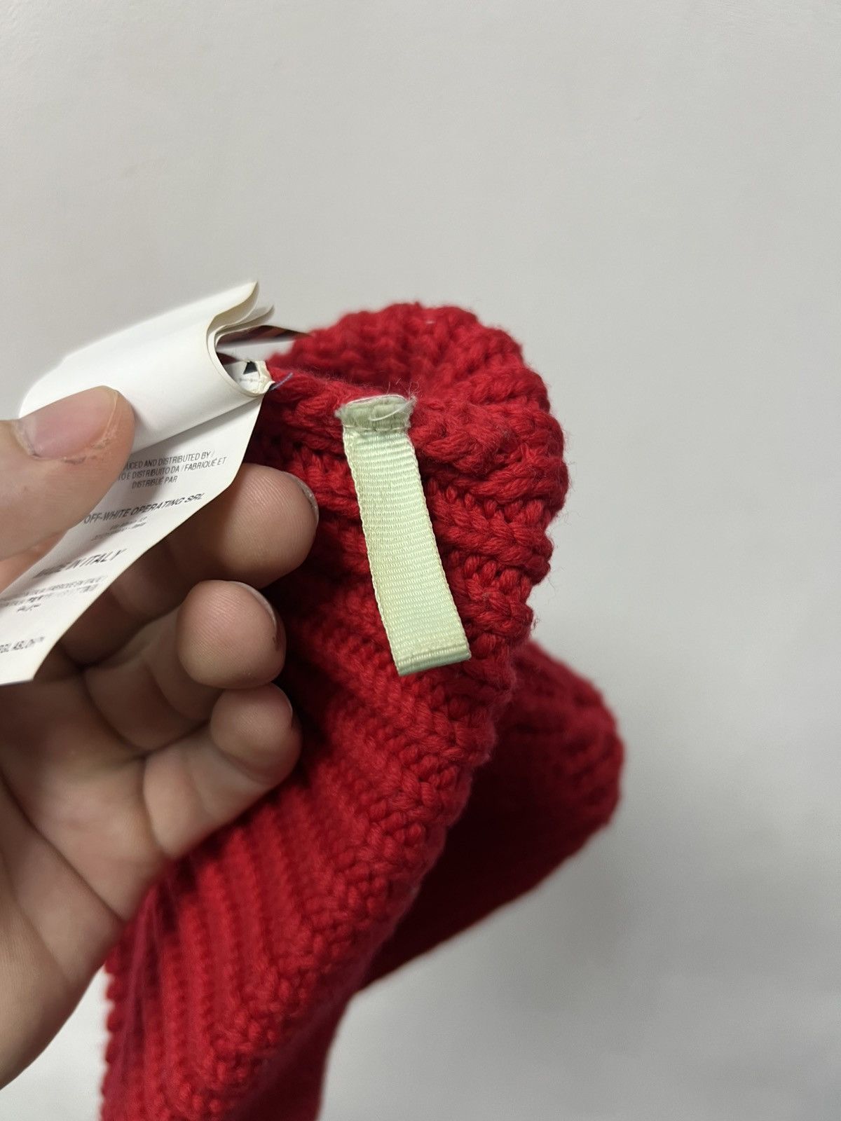 Off-White Off-White Beanie/Toque Hat Red Size ONE SIZE - 8 Thumbnail