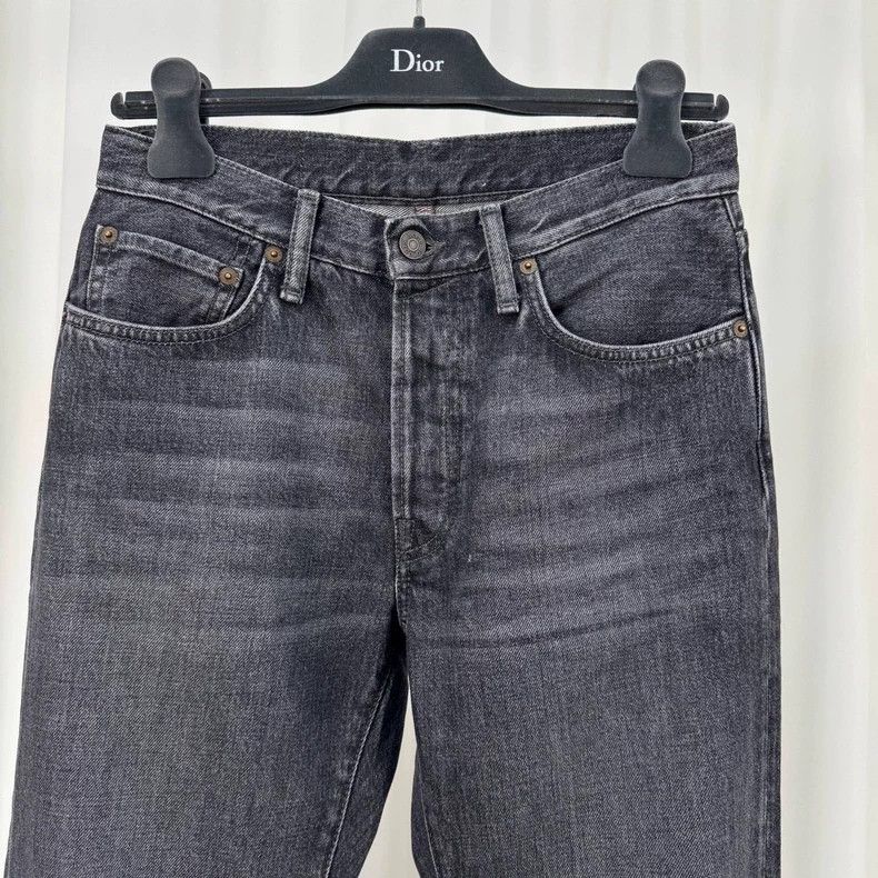 Acne Studios Acne Studios Black and grey washed leather brand jeans Size US 27 - 3 Thumbnail