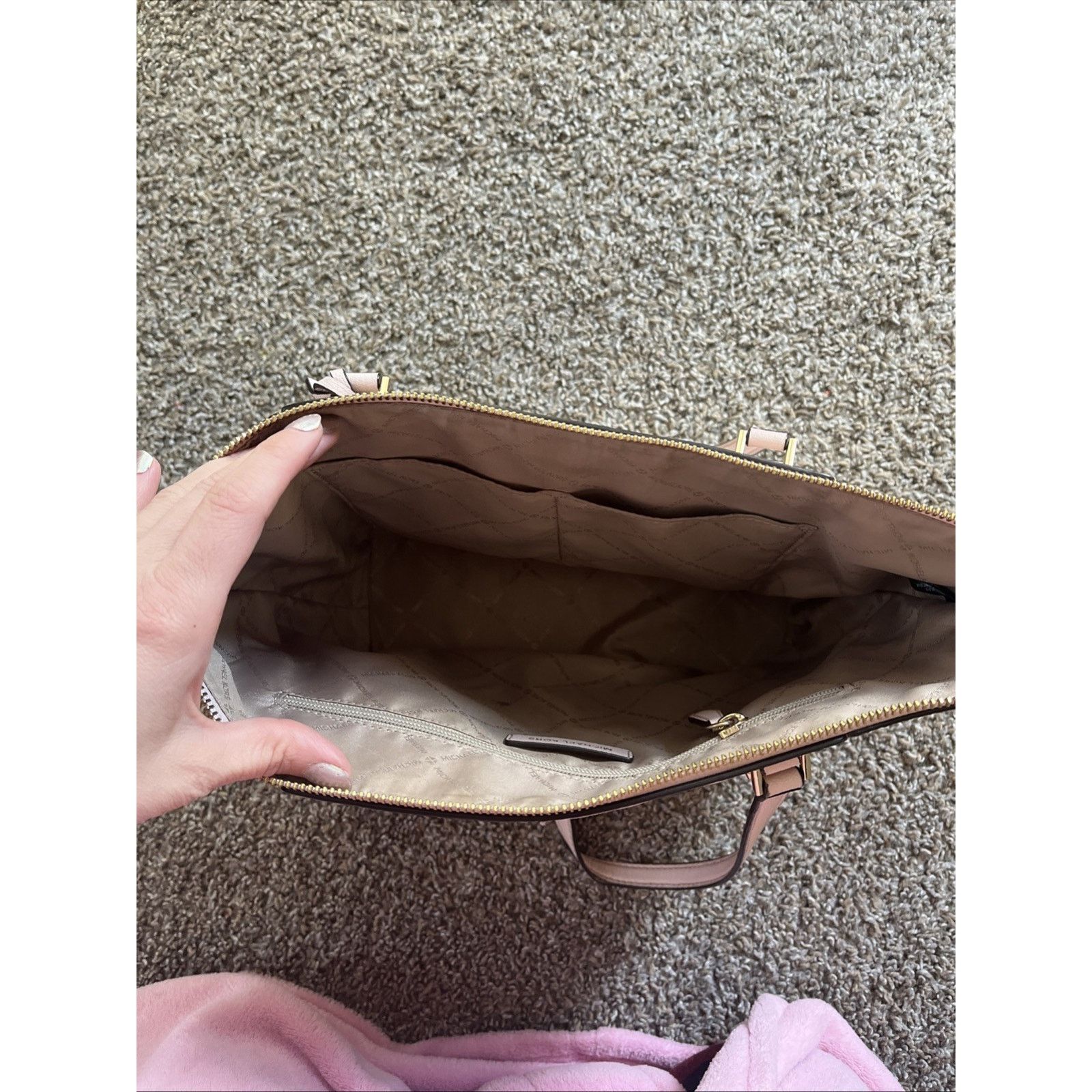 Michael Kors Michael Kors Charlotte Top Zip Leather Large Tote Bag Size ONE SIZE - 5 Thumbnail