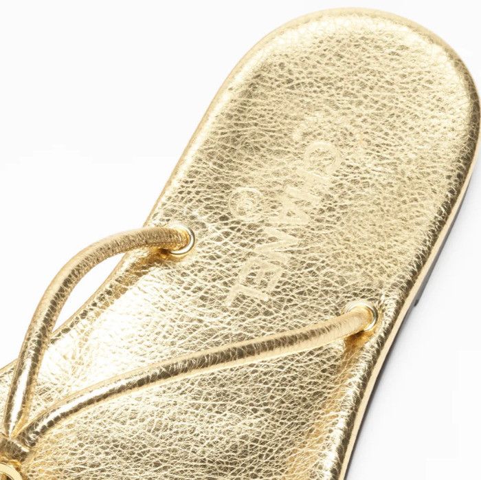 Chanel os11x0426 Thong Sandals in Gold Size US 11.5 / IT 41.5 - 4 Thumbnail