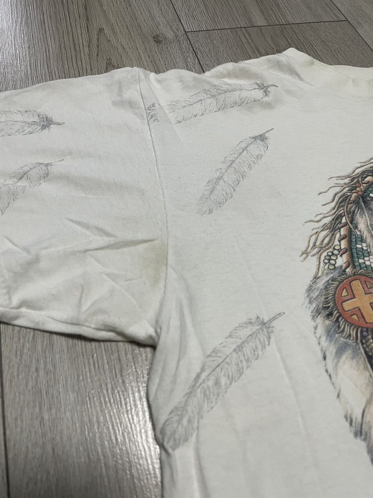 Vintage Vintage 1993 3D Emblem Made in USA Wolf Animal Tee All Over Size US L / EU 52-54 / 3 - 3 Thumbnail