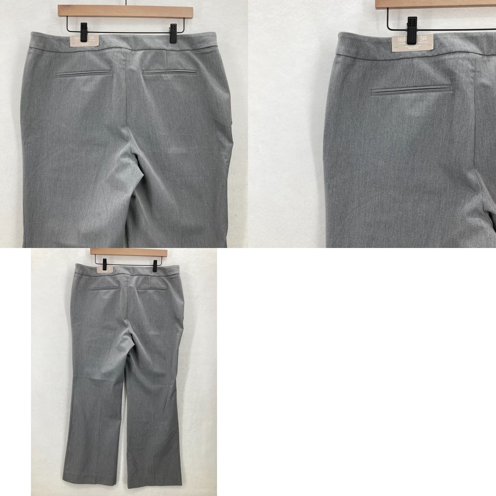 Vintage Chico's So Slimming Trouser Pants Women's Gray Stretch Relaxed Career Office Size 38" / US 16 / IT 52 - 9 Thumbnail
