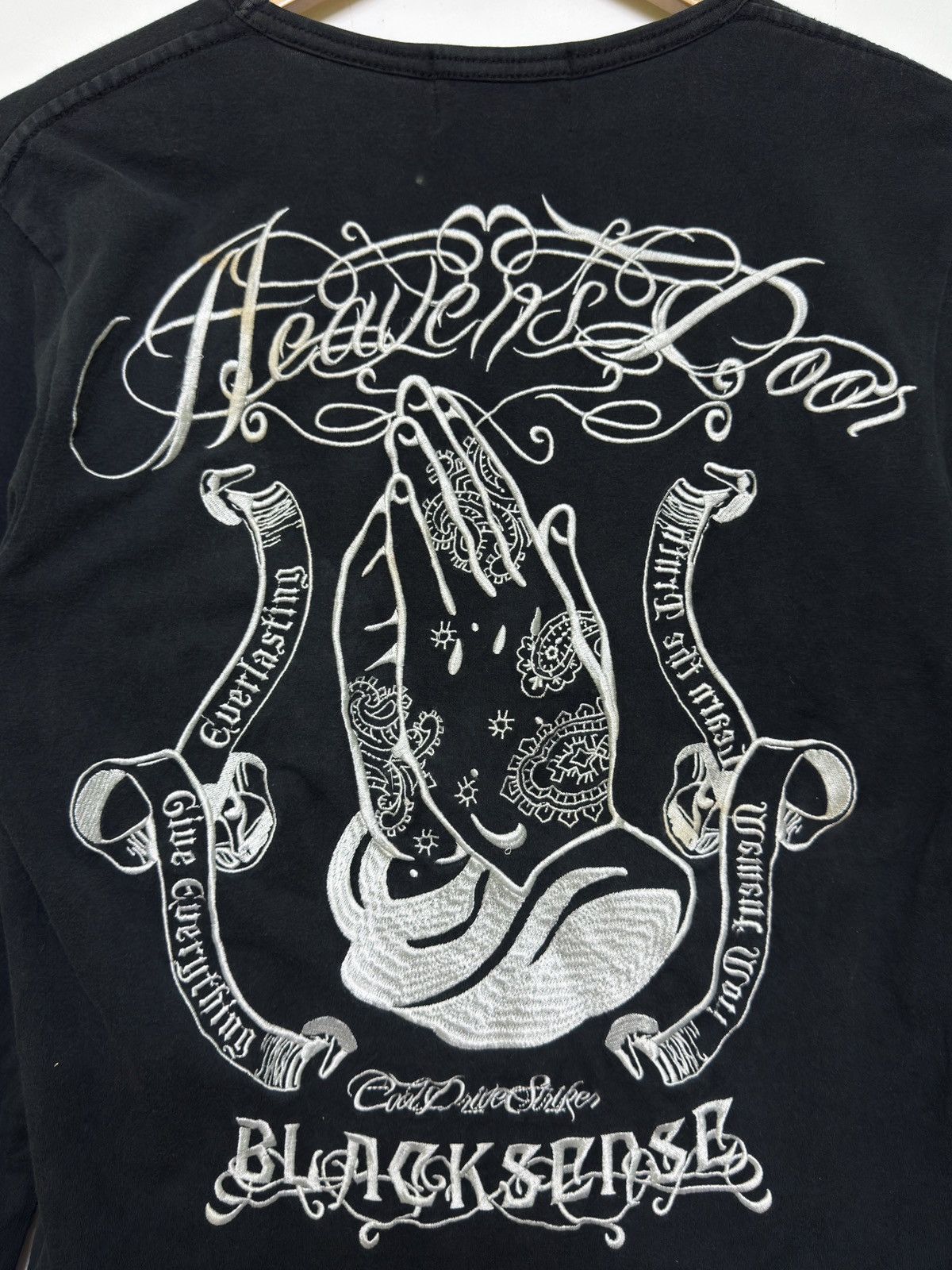 Vanson Leathers CDS BlackSense Praying Hands Gothic Long Sleeve Tee Size US XS / EU 42 / 0 - 11 Thumbnail