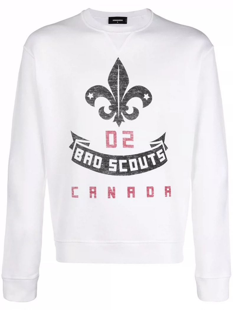 Dsquared2 Dsquared2 White Bad Scouts Sweatshirt-yf Size US M / EU 48-50 / 2 - 1 Thumbnail