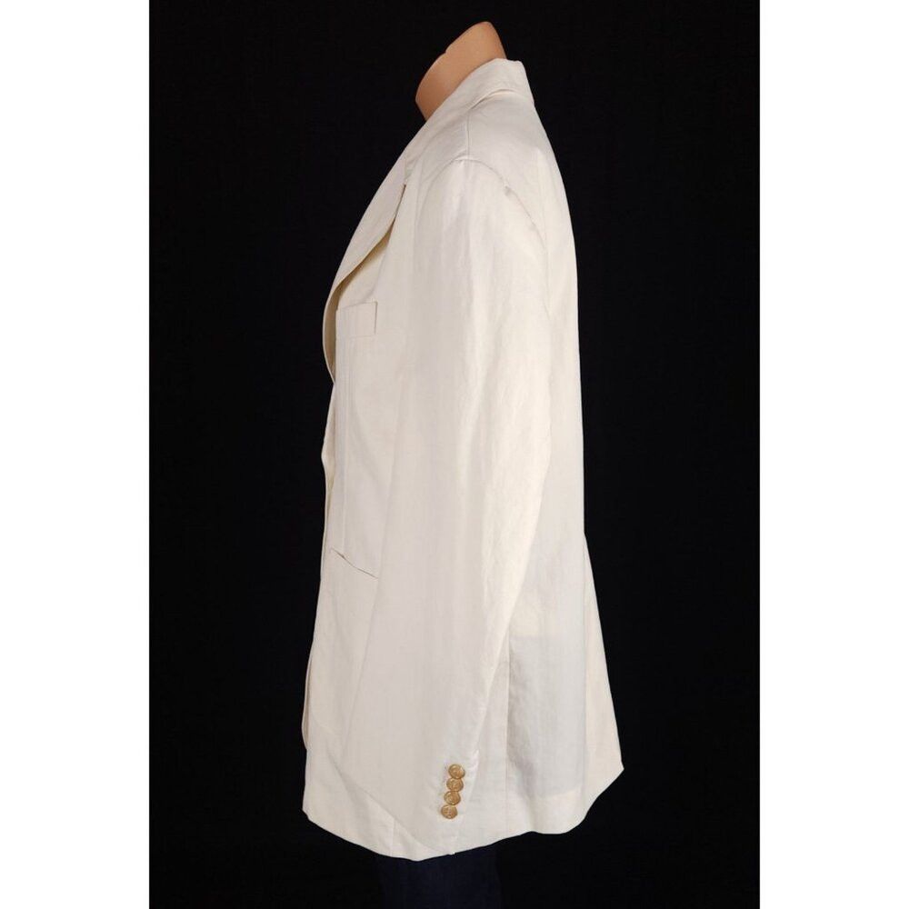 LOW CLASSIC LOW CLASSIC Cotton Blazer Size S Womens Ivory Jacket $450 Size S / US 4 / IT 40 - 7 Thumbnail