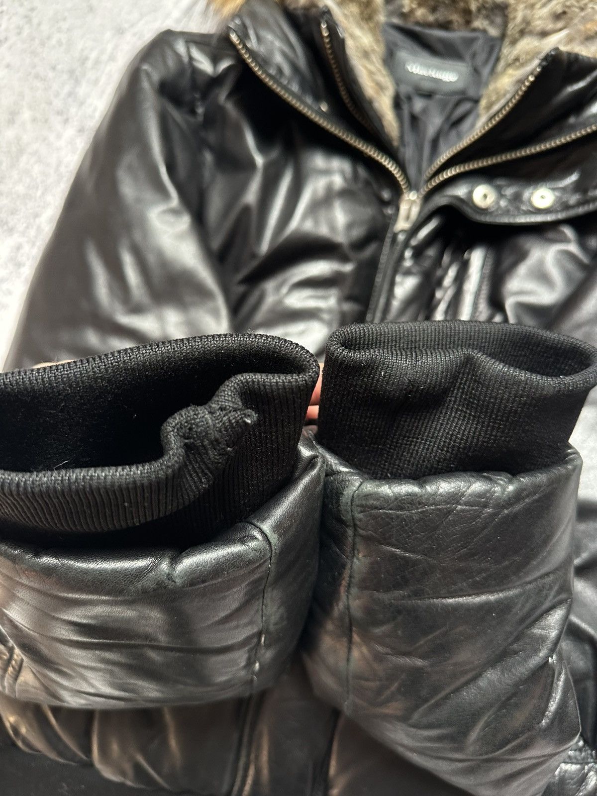 Mackage Mackage Glen Leather Bomber With Hooded Bib And Fur Trim Size US M / EU 48-50 / 2 - 10 Thumbnail