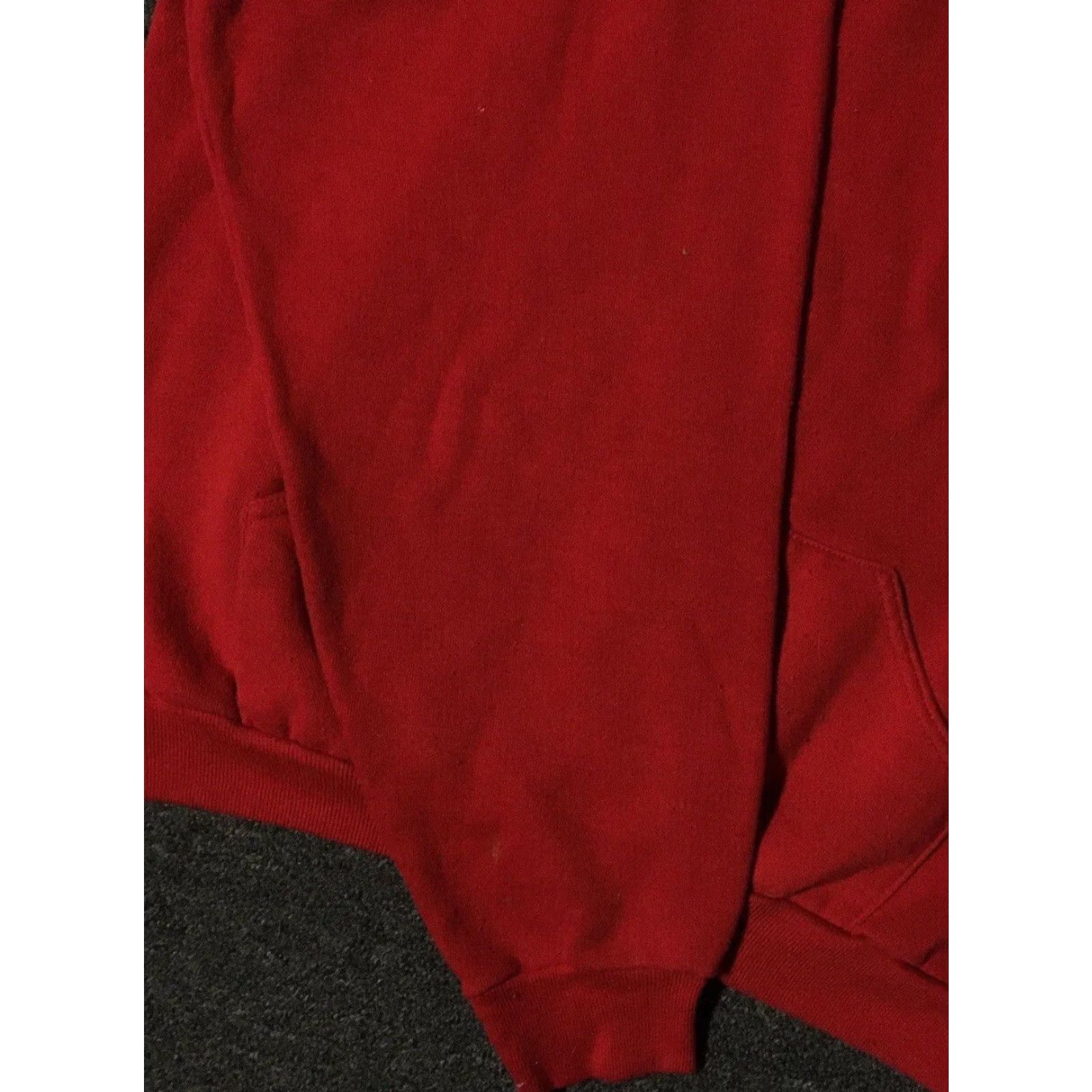 Vtg Russell Lifeguard Hoodie Shirt M L Red USA 80s 90s Vintage Boxy Athletic Pullover Men TracK Surf Grunge Spring Style