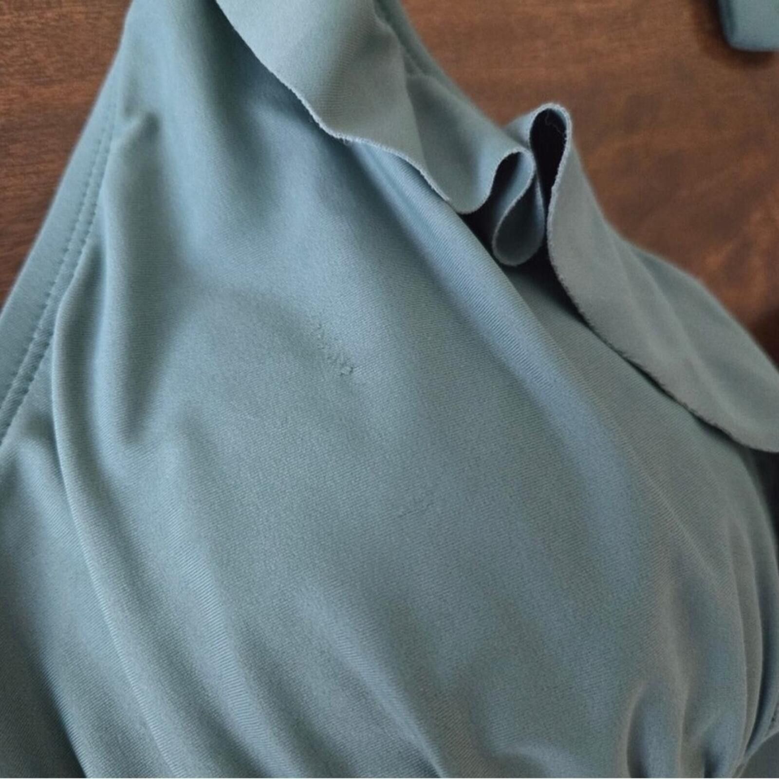 The Unbranded Brand Ruffled Halter One-Piece Swimsuit in Teal Blue Size ONE SIZE - 6 Thumbnail