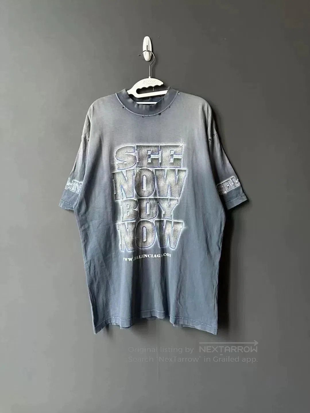 Balenciaga balenciaga washed destroy diamond short sleeve. Size US S / EU 44-46 / 1 - 1 Thumbnail
