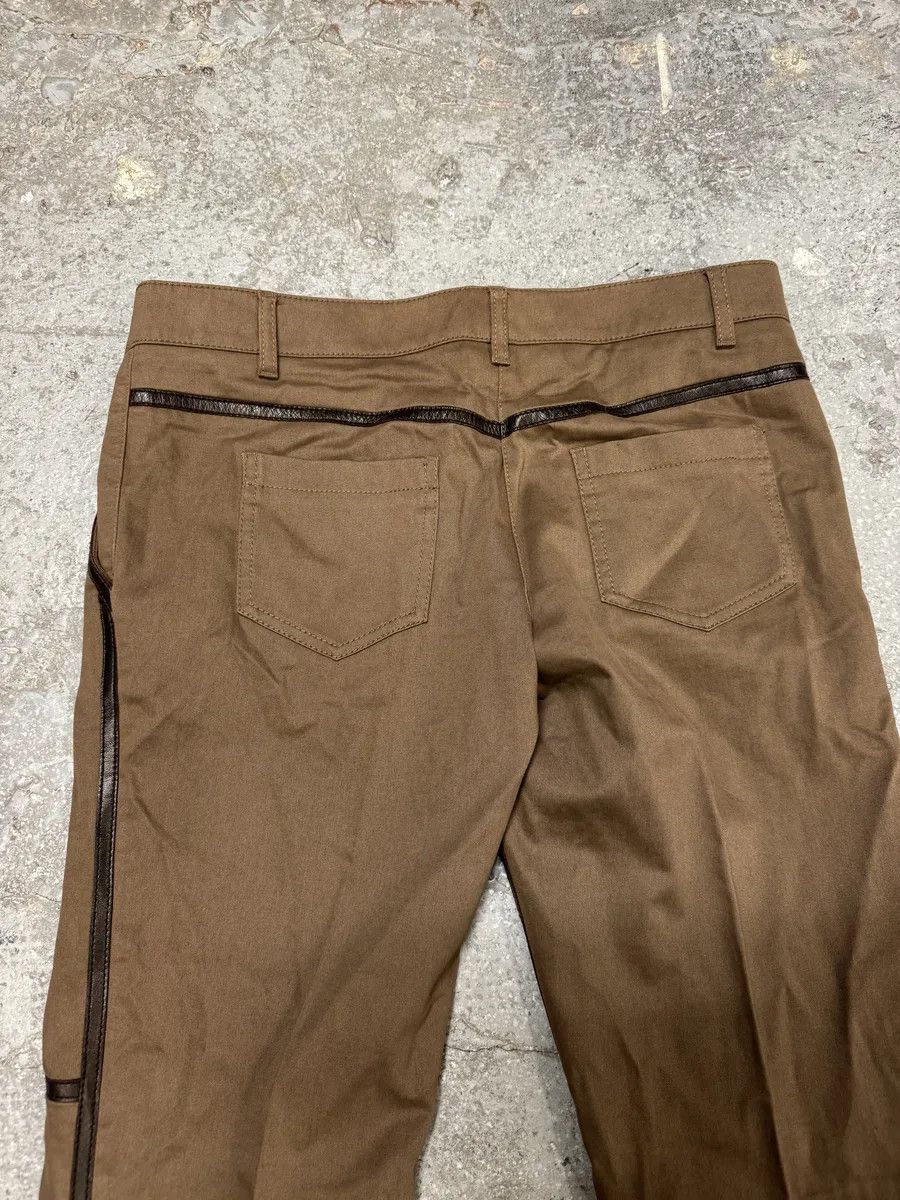 Prada 2000s Prada Hybrid Brown Leather Structured Lines Zip Pants Size US 30 / EU 46 - 7 Thumbnail