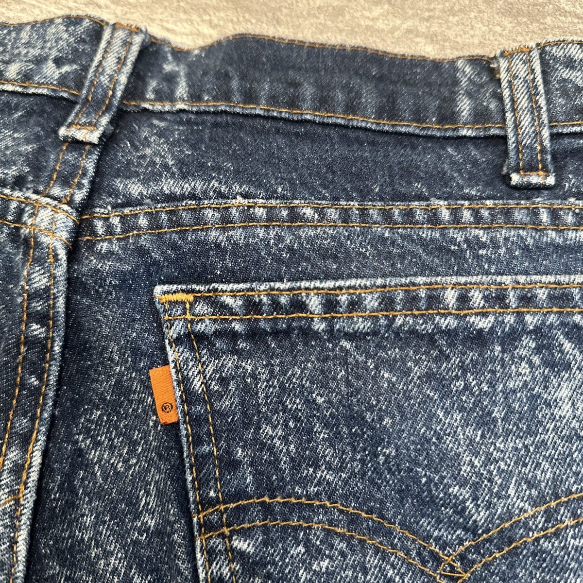 Levi's × Vintage Vtg 80s 90s Levis Acid Wash Orange Tab Blue Denim Jeans USA Size US 32 / EU 48 - 8 Thumbnail