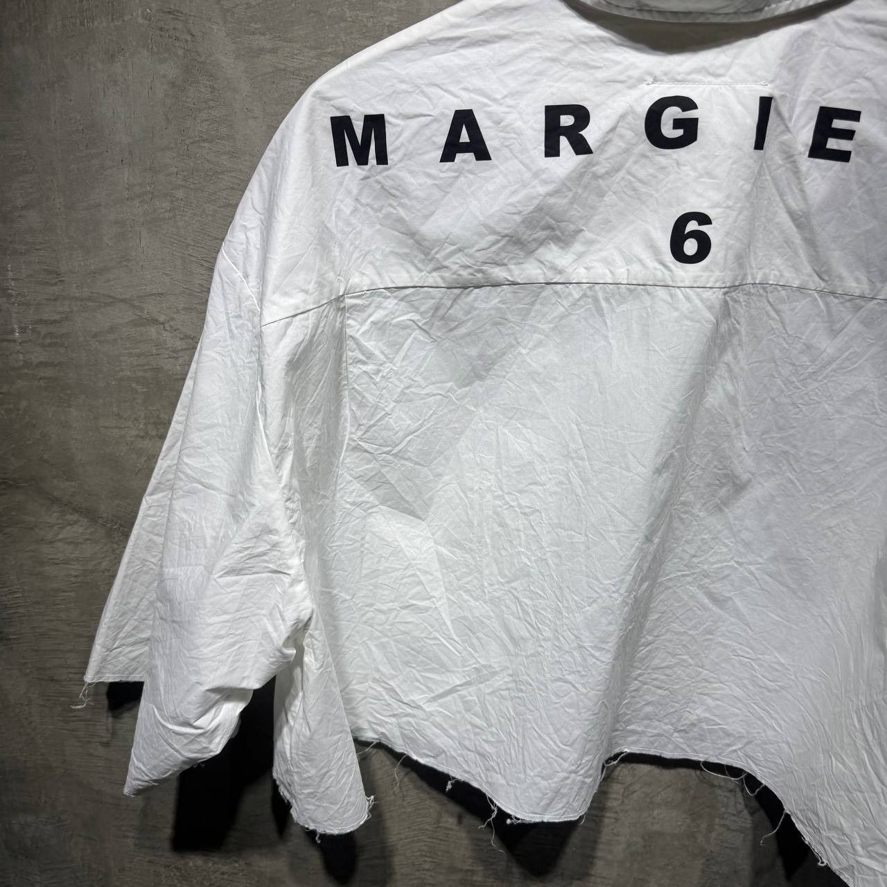 Maison Margiela Maison Margiela Spell out MM6 Cropped Button down shirt Size L / US 10 / IT 46 - 9 Thumbnail