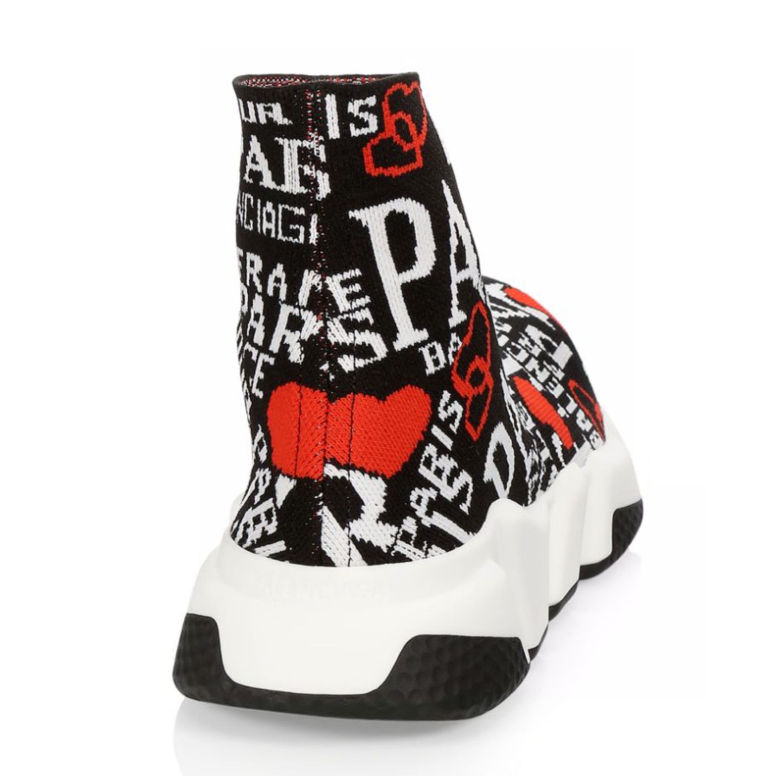 Balenciaga Balenciaga Women Sock White Black Red Paris Sneakers 42 Size US 12 / IT 42 - 10 Thumbnail