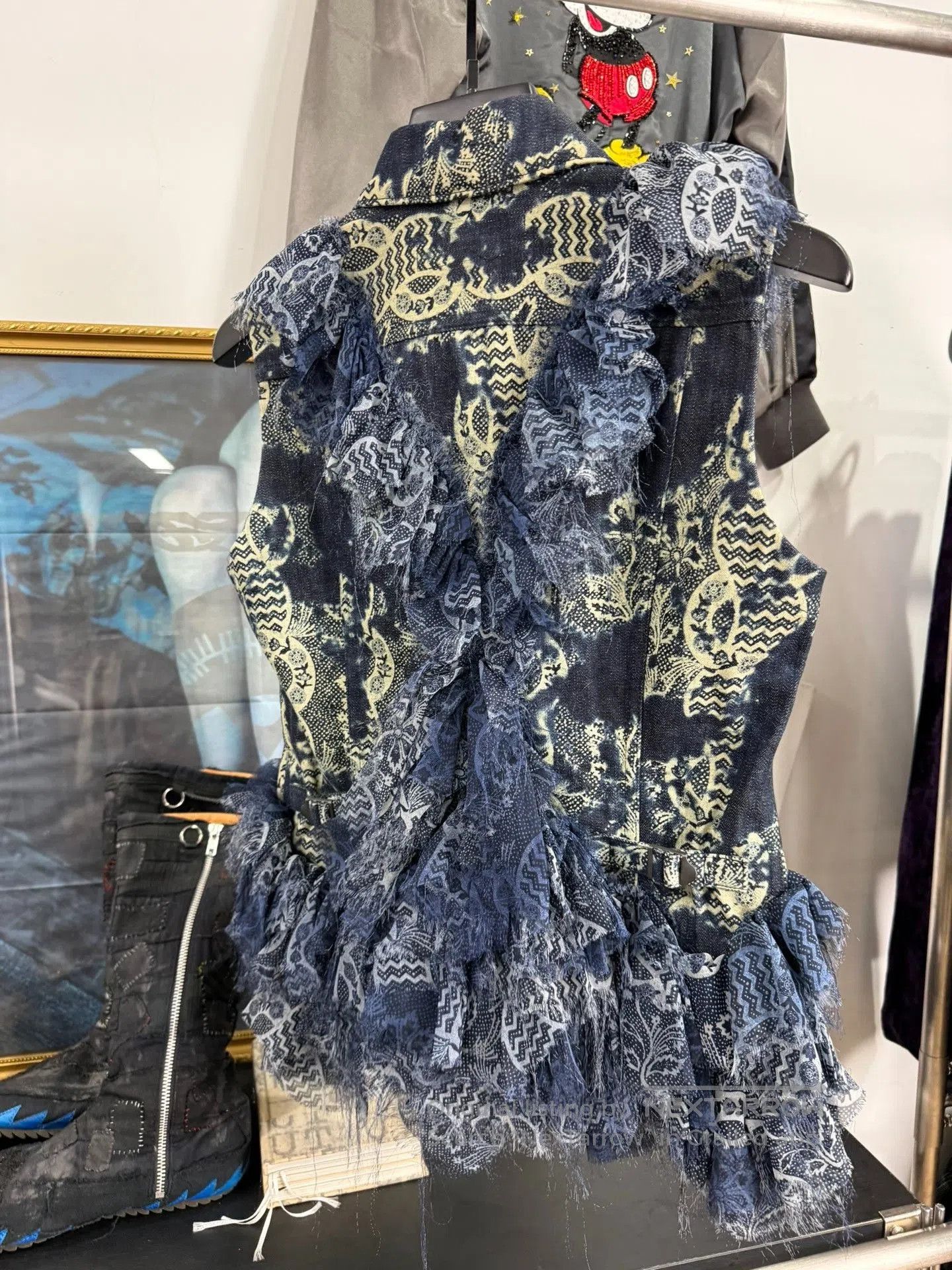 Issey Miyake Issey Miyake Blue Floral Ruffled Vest. Size M / US 6-8 / IT 42-44 - 7 Thumbnail