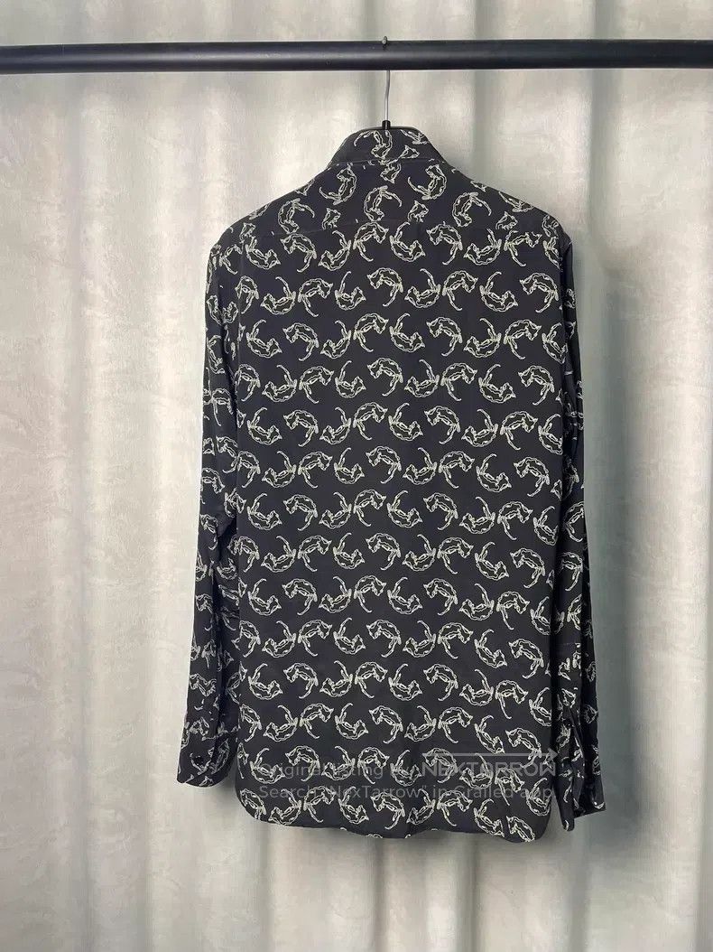 Saint Laurent Paris Saint Laurent Paris Size 39 All-Over Printed Silk Shirt i Size US S / EU 44-46 / 1 - 2 Thumbnail